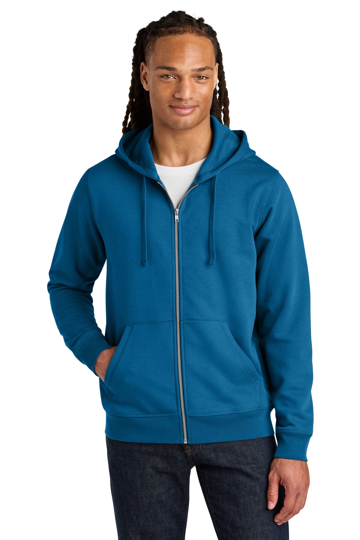 Custom Royal Blue Unisex Mixer Full-Zip Hoodie SXU011, personalized by SanCanDo Swag in Argyle, TX