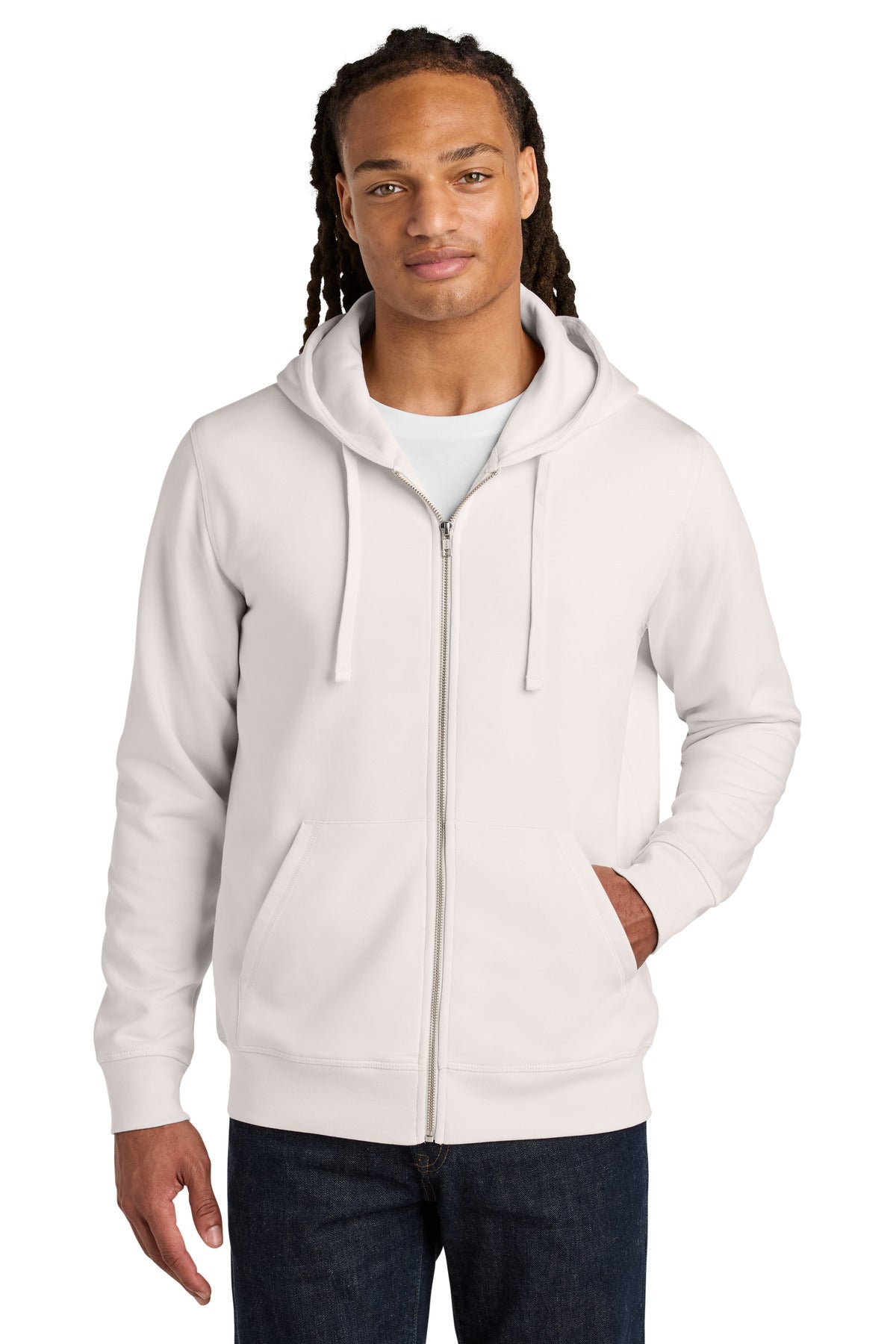 Custom Vintage White Unisex Mixer Full-Zip Hoodie SXU011, personalized by SanCanDo Swag in Argyle, TX