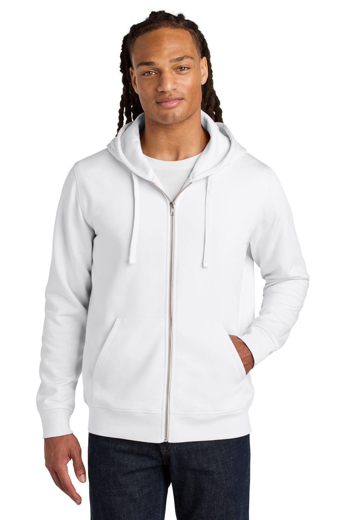 Custom White Unisex Mixer Full-Zip Hoodie SXU011, personalized by SanCanDo Swag in Argyle, TX