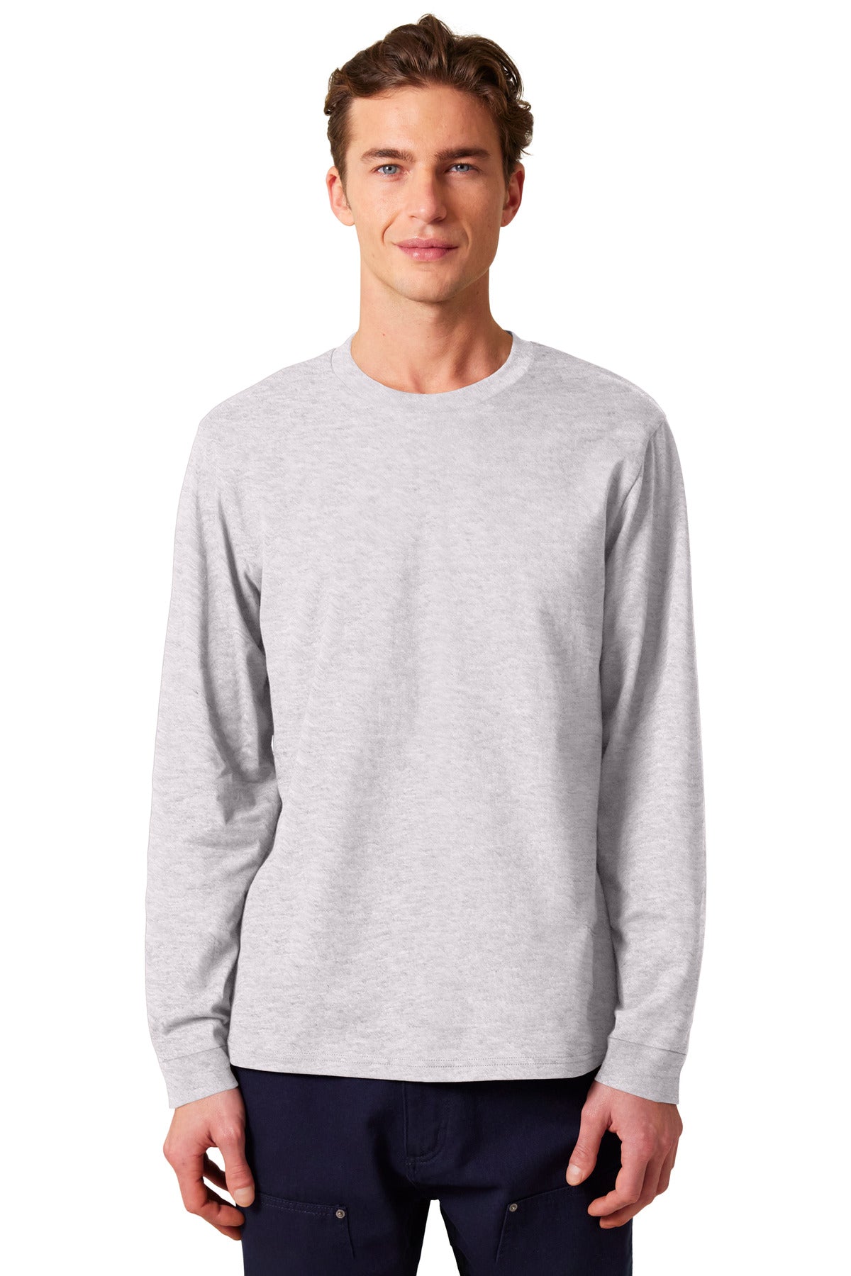 Custom Cool Heather Grey Unisex Creator 2.0 Long Sleeve Tee SXU022, personalized by SanCanDo Swag in Argyle, TX