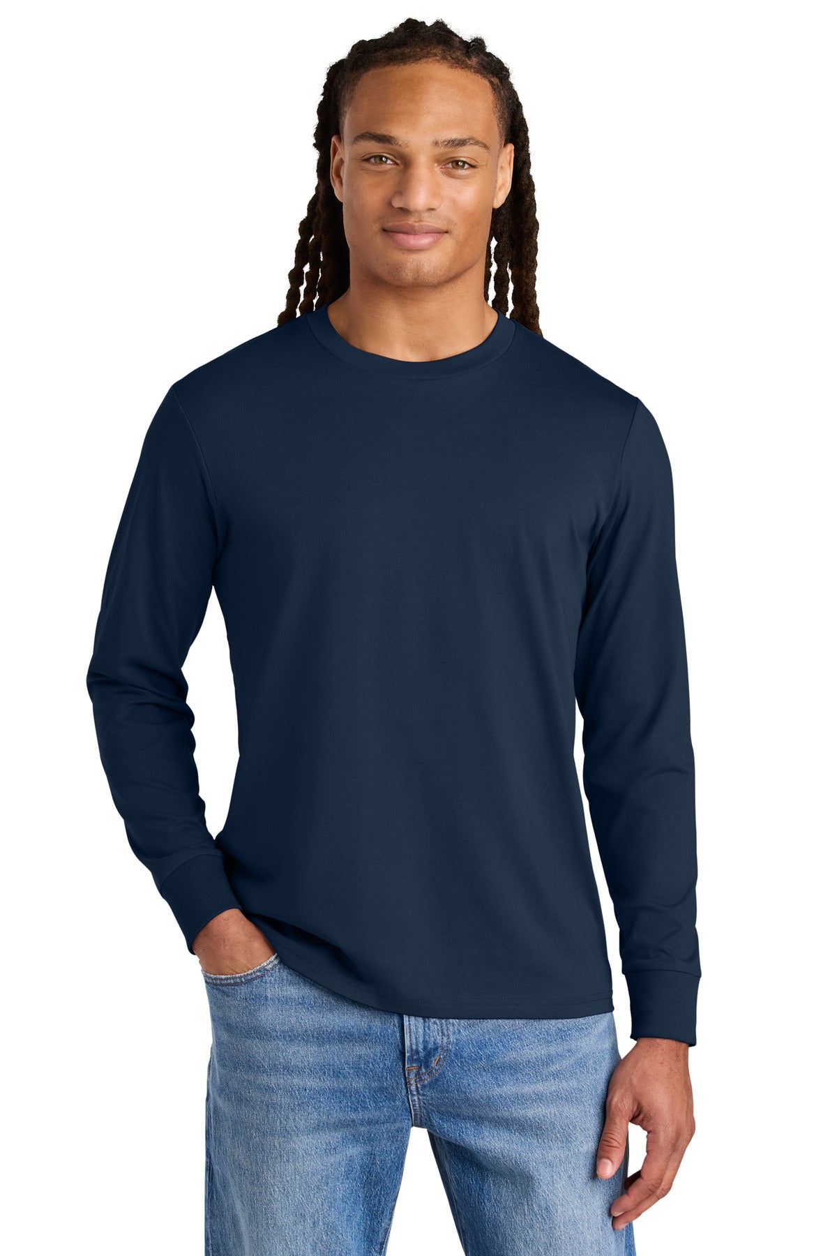 Custom French Navy Unisex Creator 2.0 Long Sleeve Tee SXU022, personalized by SanCanDo Swag in Argyle, TX