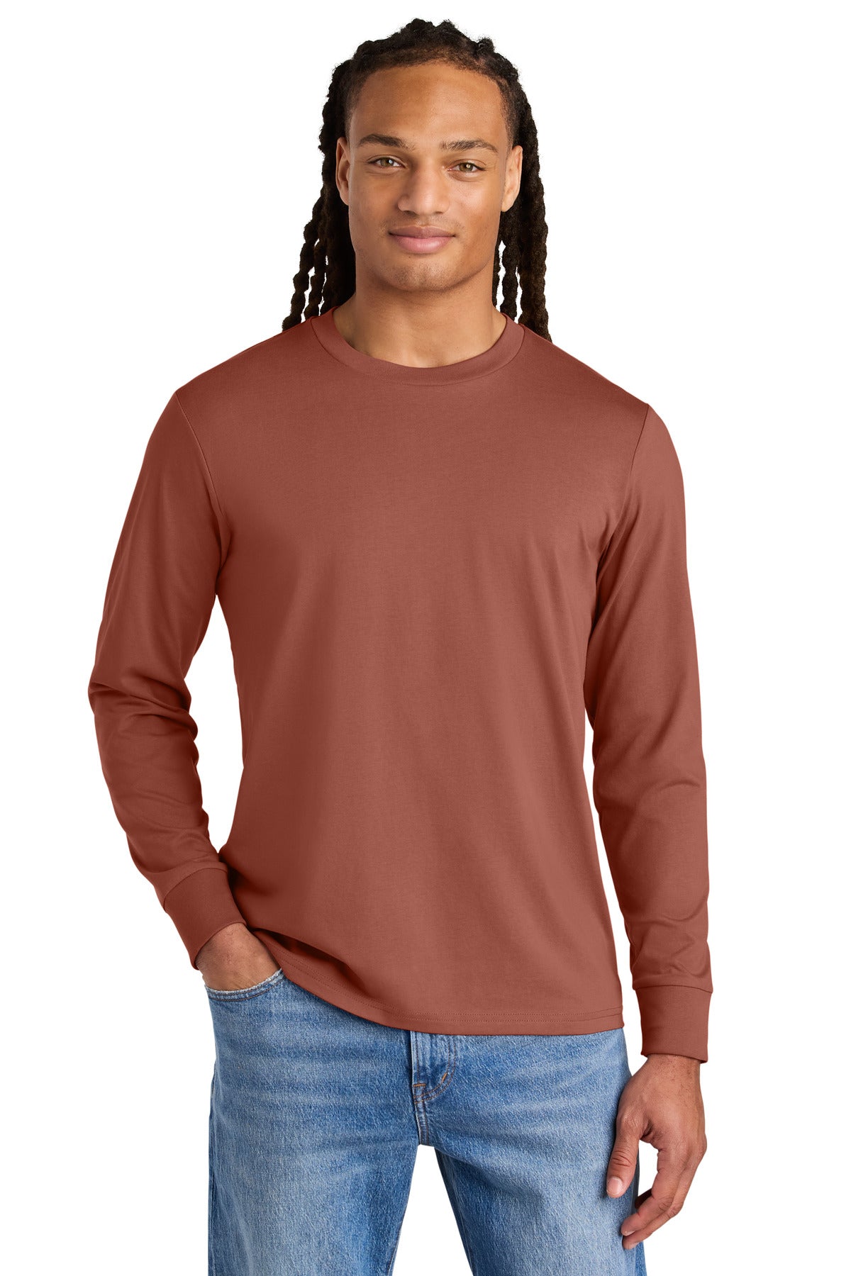 Custom Heritage Brown Unisex Creator 2.0 Long Sleeve Tee SXU022, personalized by SanCanDo Swag in Argyle, TX