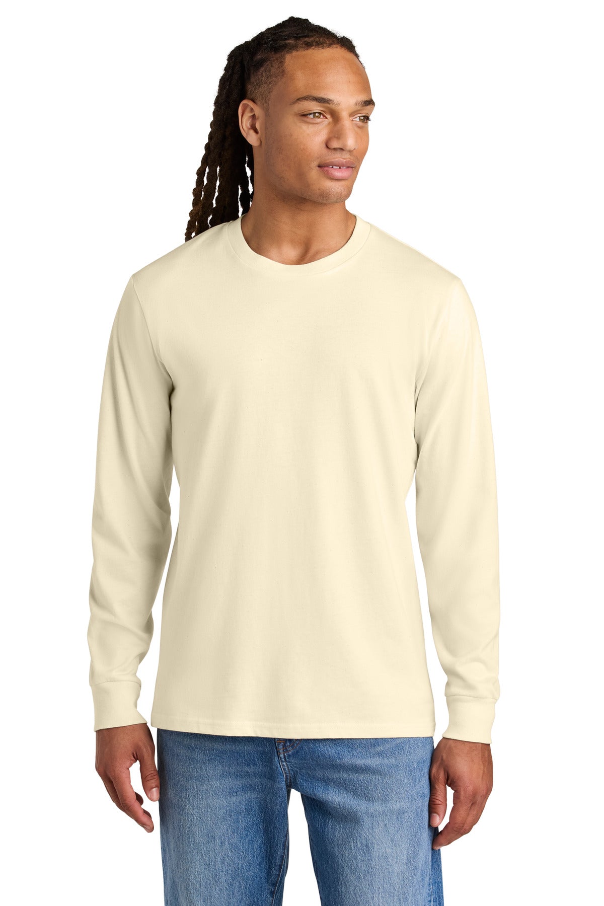Custom Natural Raw Unisex Creator 2.0 Long Sleeve Tee SXU022, personalized by SanCanDo Swag in Argyle, TX