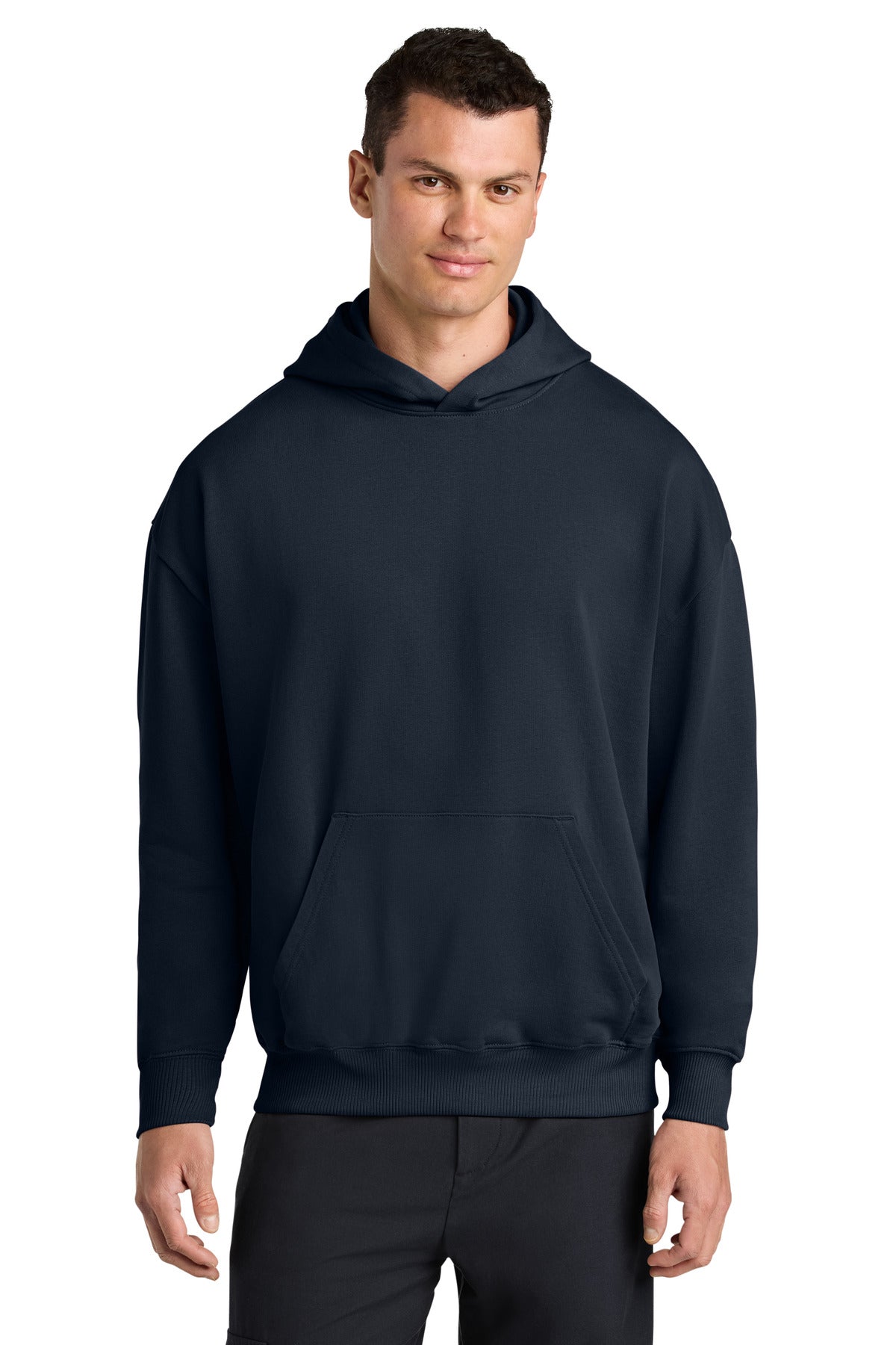 Custom French Navy Unisex Cooper Dry Hoodie SXU028, personalized by SanCanDo Swag in Argyle, TX