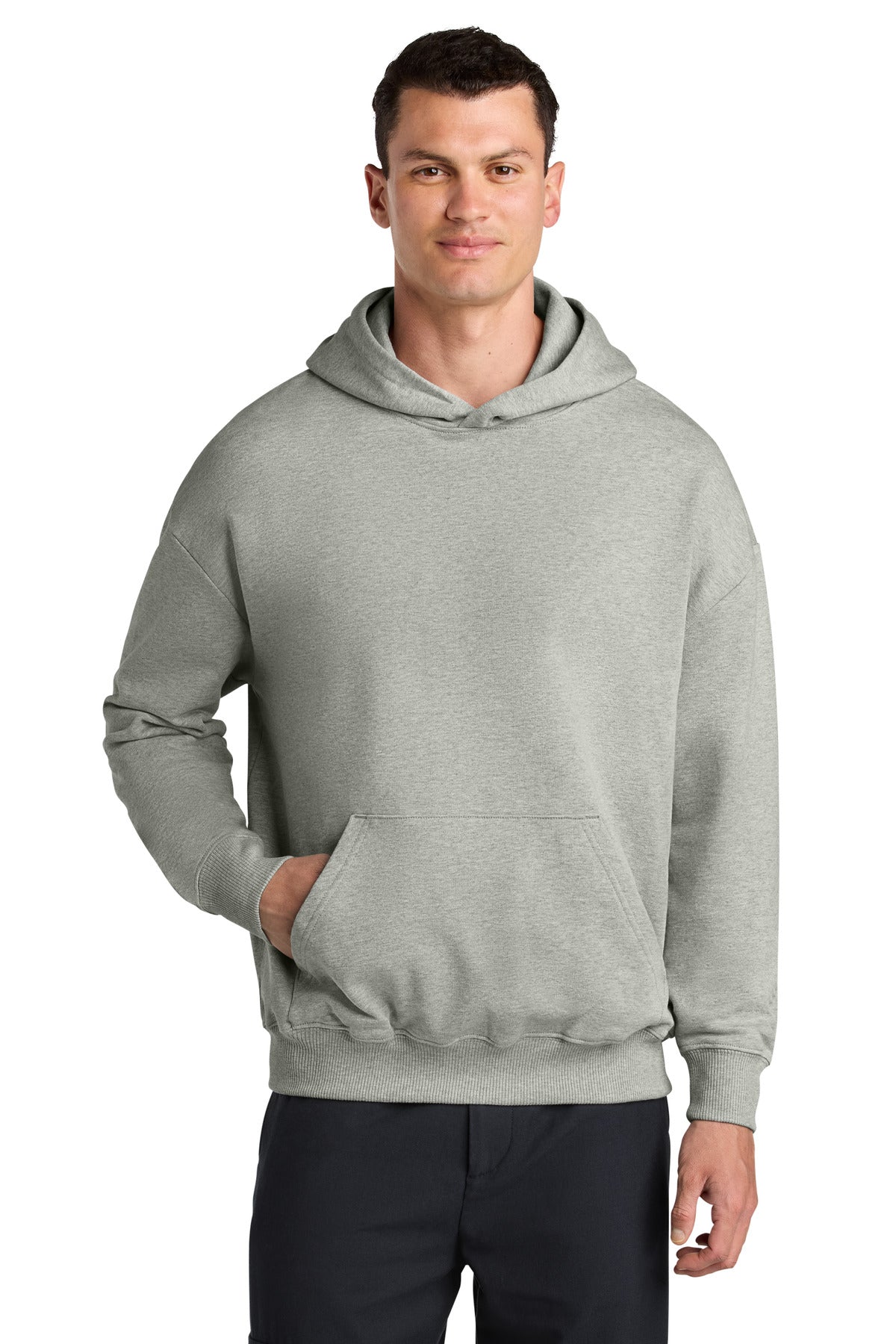 Custom Heather Grey Unisex Cooper Dry Hoodie SXU028, personalized by SanCanDo Swag in Argyle, TX