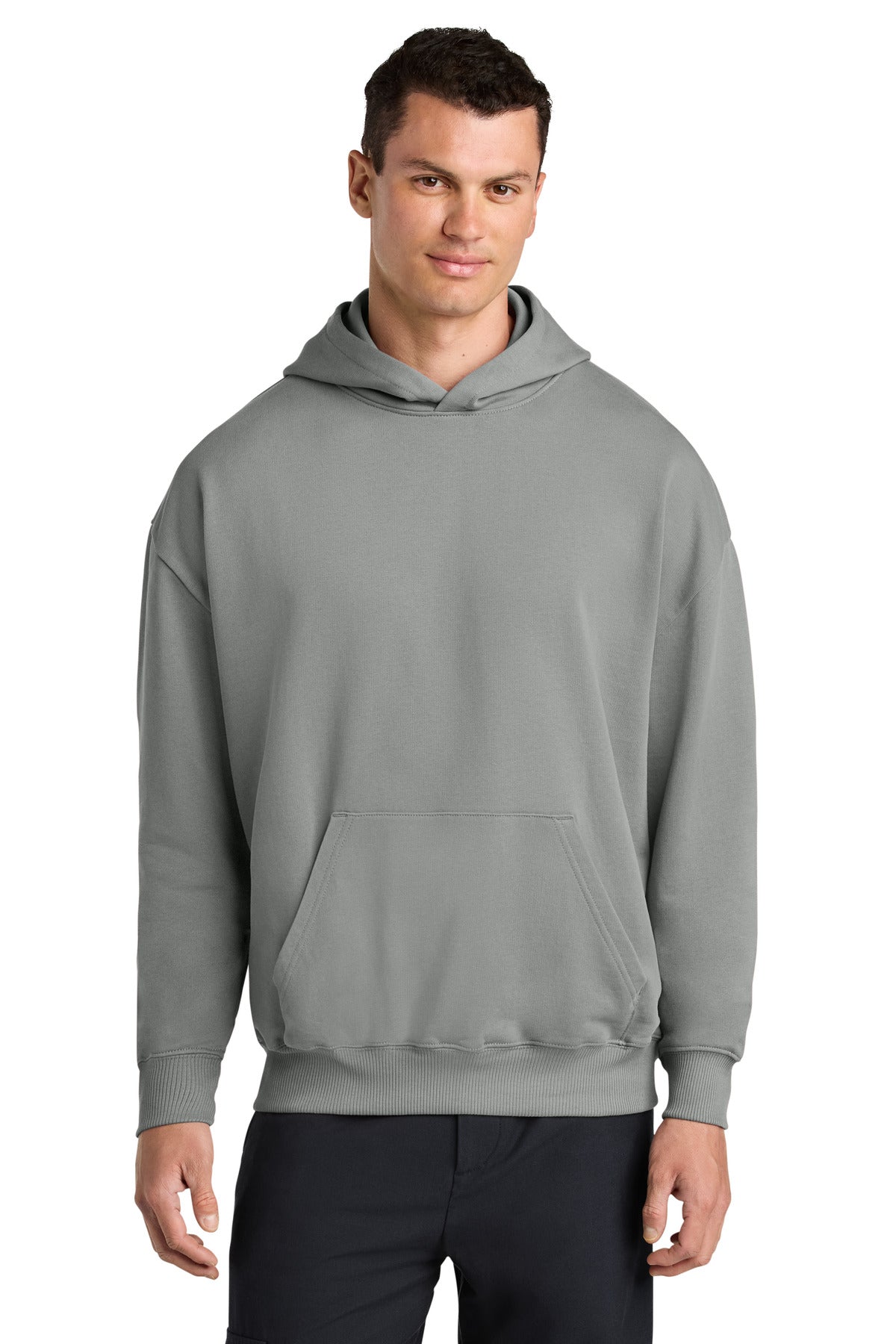 Custom Misty Grey Unisex Cooper Dry Hoodie SXU028, personalized by SanCanDo Swag in Argyle, TX