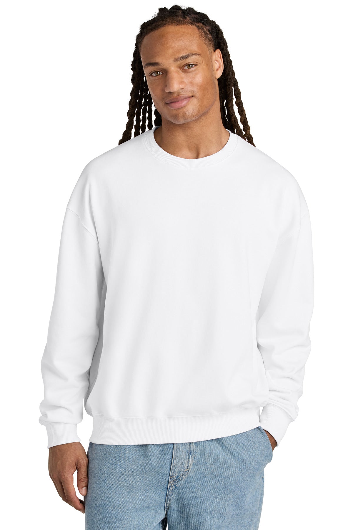 Custom White Unisex Ledger Dry Crewneck SXU029, personalized by SanCanDo Swag in Argyle, TX