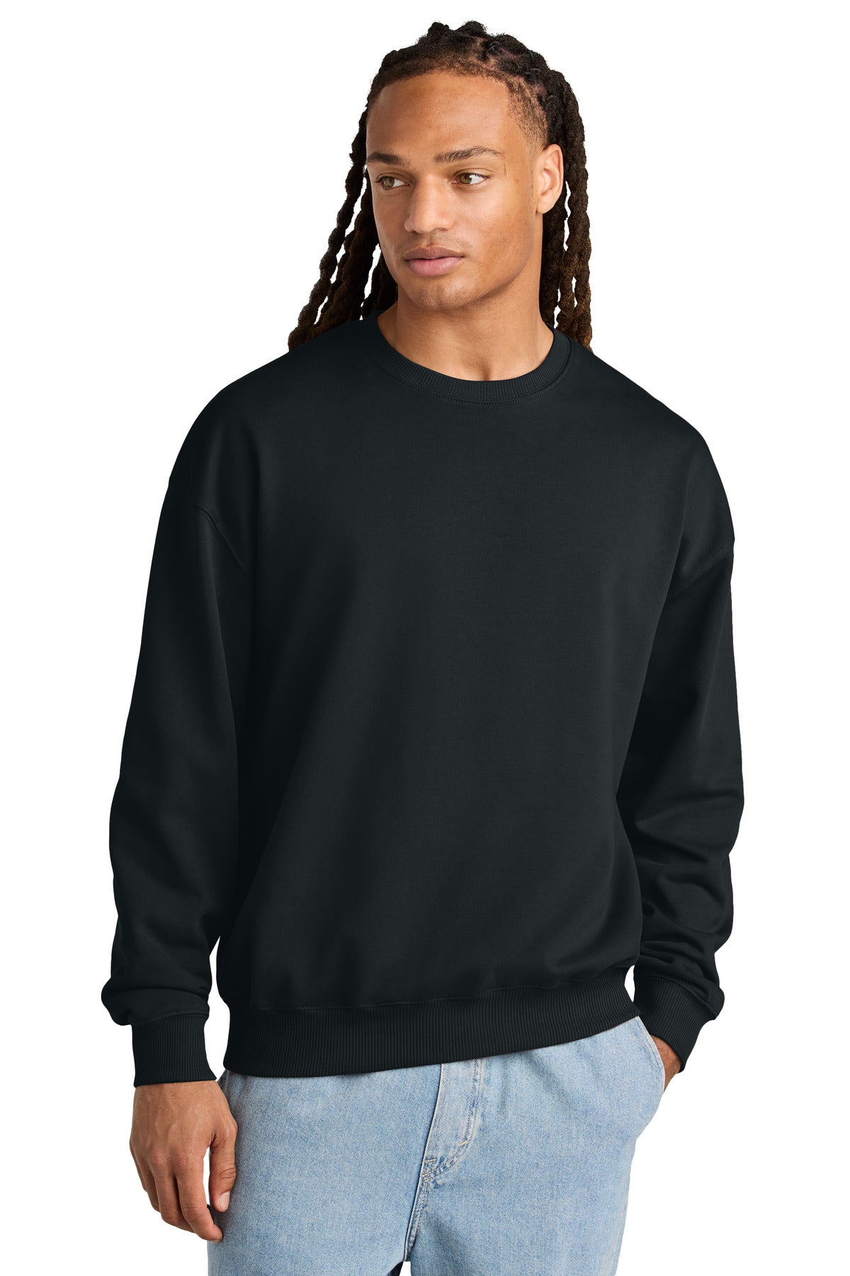 Custom Black Unisex Ledger Dry Crewneck SXU029, personalized by SanCanDo Swag in Argyle, TX