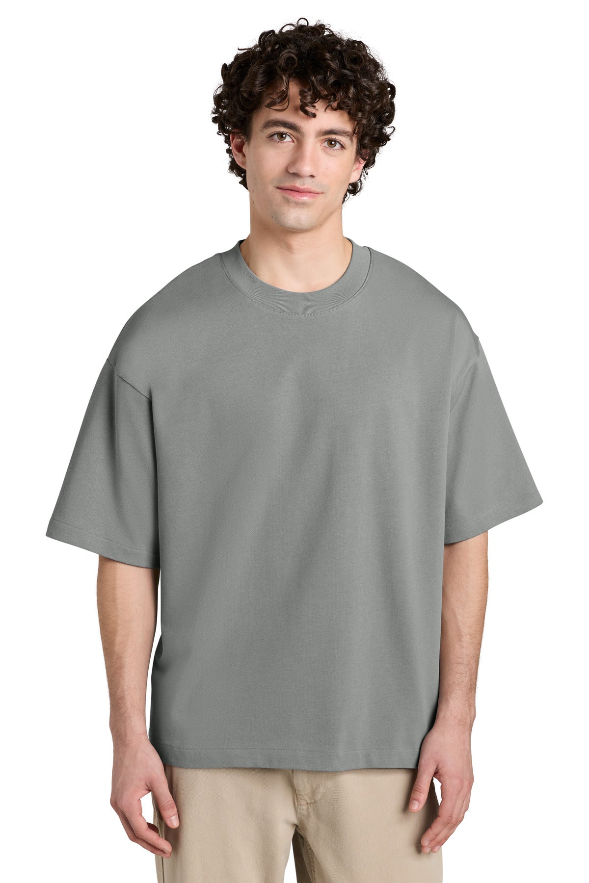 Custom Misty Grey Unisex Asher Tee SXU039, personalized by SanCanDo Swag in Argyle, TX