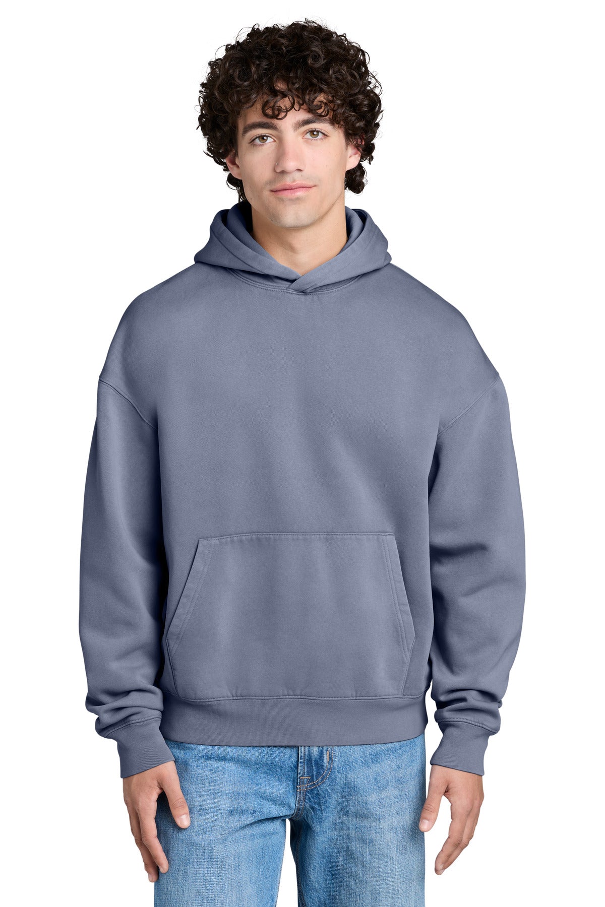 Custom G. Dyed Blue Grey Unisex Chaser Vintage Hoodie SXU042, personalized by SanCanDo Swag in Argyle, TX
