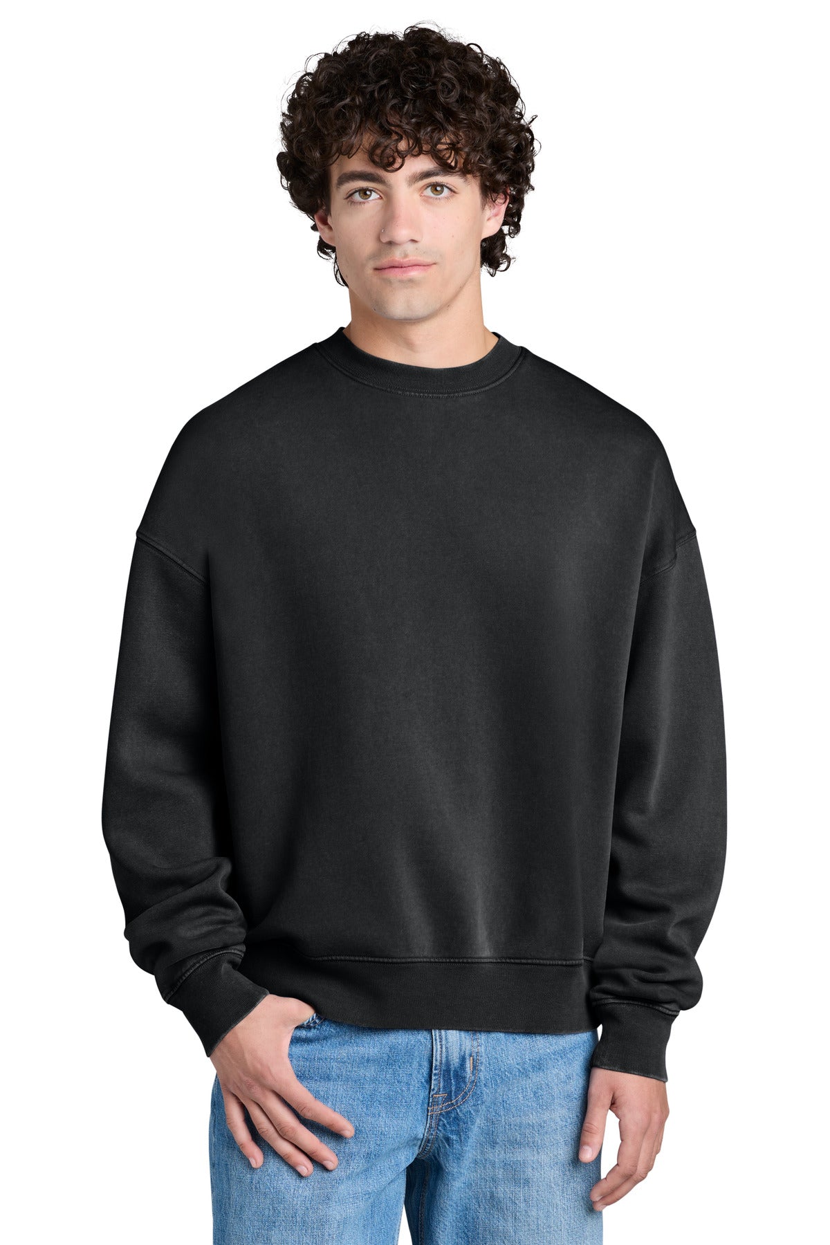 Custom G. Dyed Black Rock Unisex Easer Vintage Crewneck SXU043, personalized by SanCanDo Swag in Argyle, TX