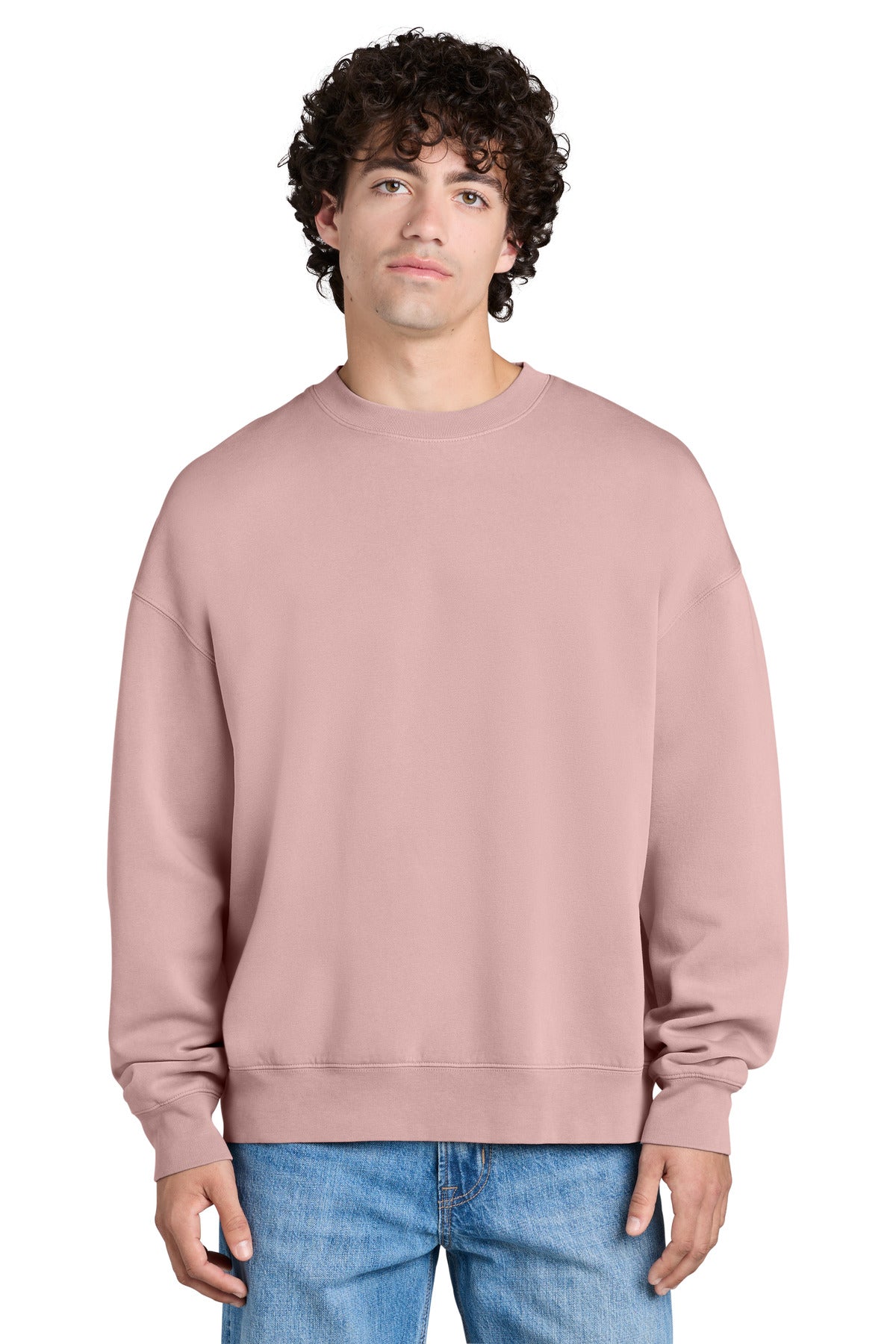 Custom G. Dyed Blush Unisex Easer Vintage Crewneck SXU043, personalized by SanCanDo Swag in Argyle, TX