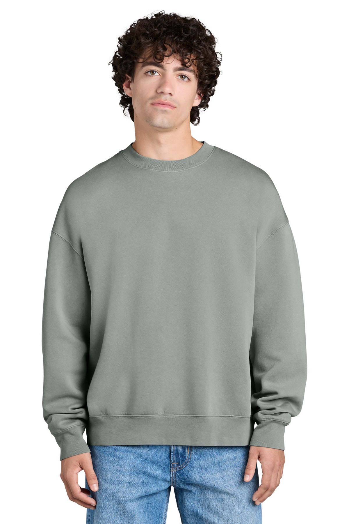 Custom G. Dyed Misty Grey Unisex Easer Vintage Crewneck SXU043, personalized by SanCanDo Swag in Argyle, TX