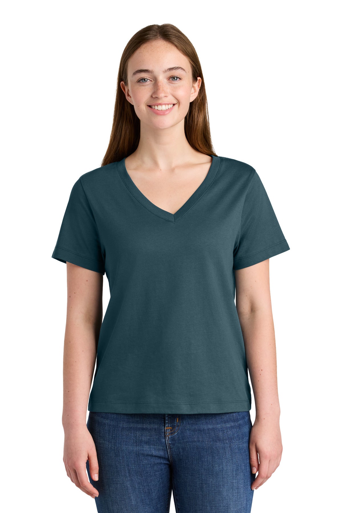 Custom Stargazer Women's Stella Isla V-Neck Tee SXW032, personalized by SanCanDo Swag in Argyle, TX