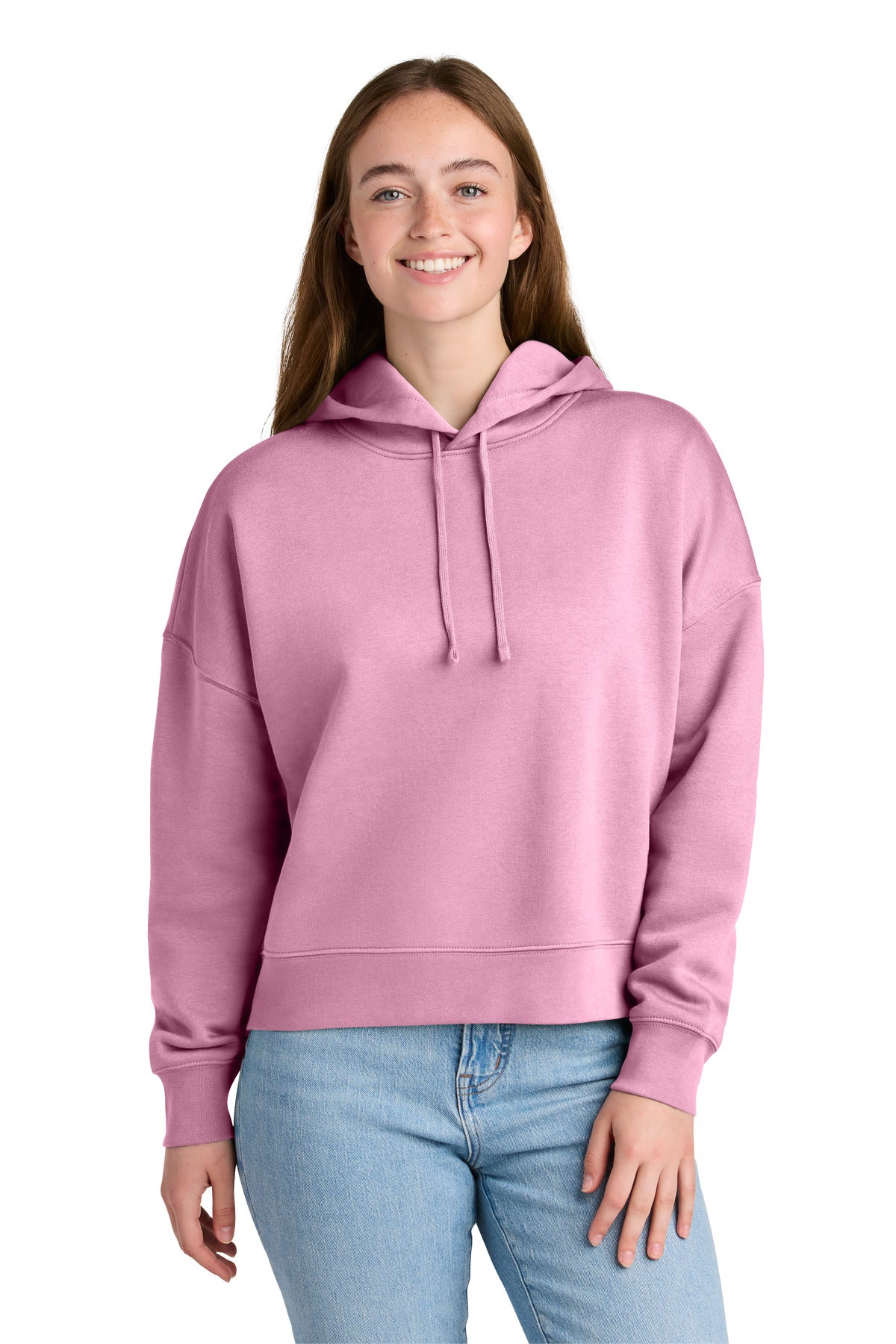 Custom Bubble Pink Women's Stella Nora Hoodie SXW035, personalized by SanCanDo Swag in Argyle, TX