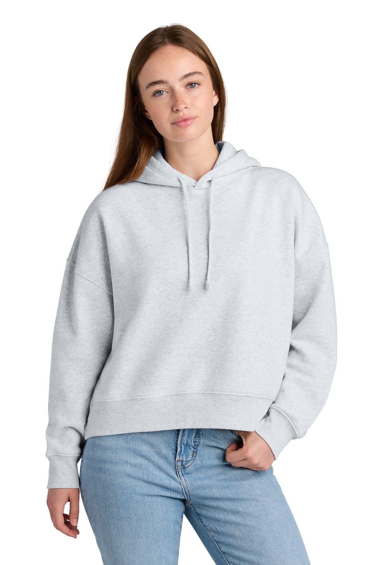 Custom Cool Heather Grey Women's Stella Nora Hoodie SXW035, personalized by SanCanDo Swag in Argyle, TX