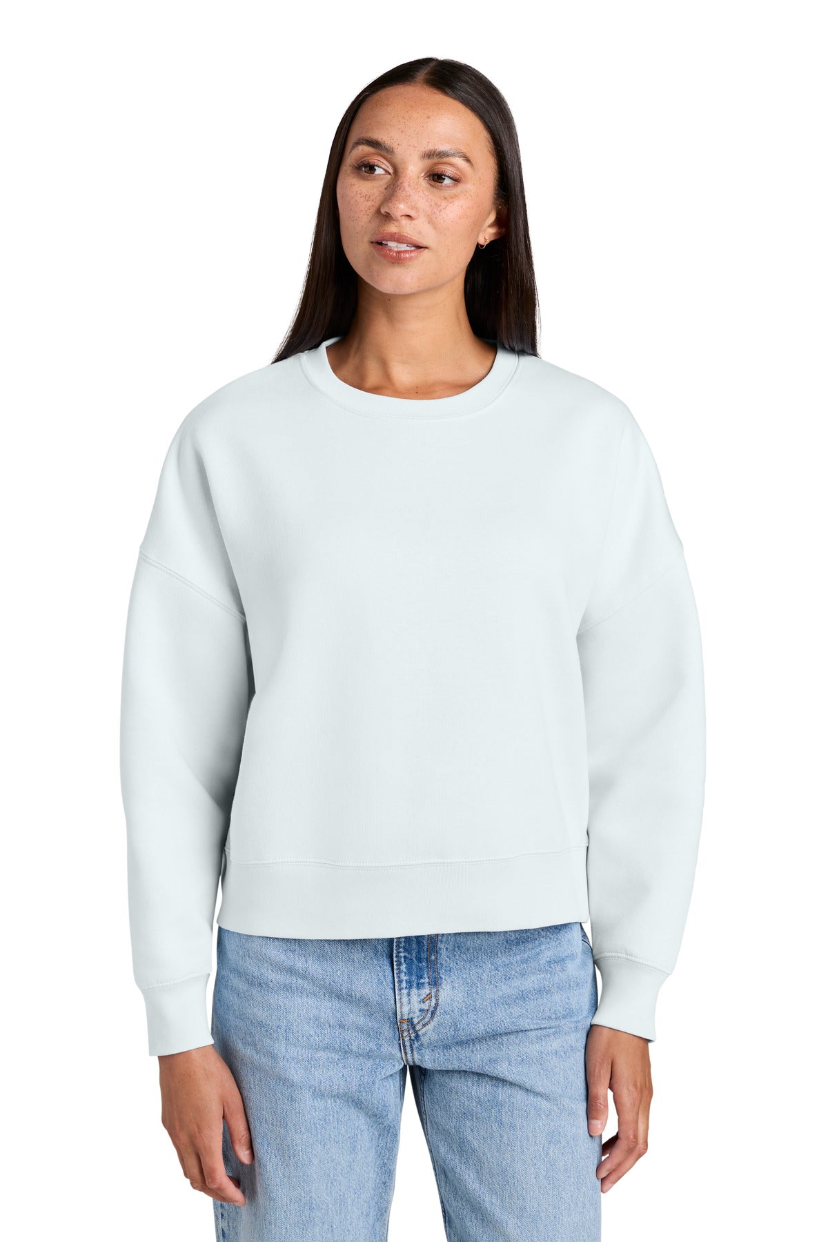 Custom Blue Ice Women's Stella Alma Crewneck SXW036, personalized by SanCanDo Swag in Argyle, TX