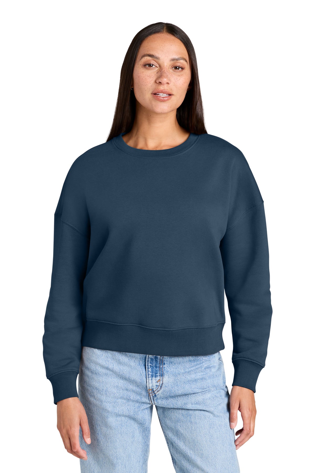 Custom Deep Teal Women's Stella Alma Crewneck SXW036, personalized by SanCanDo Swag in Argyle, TX
