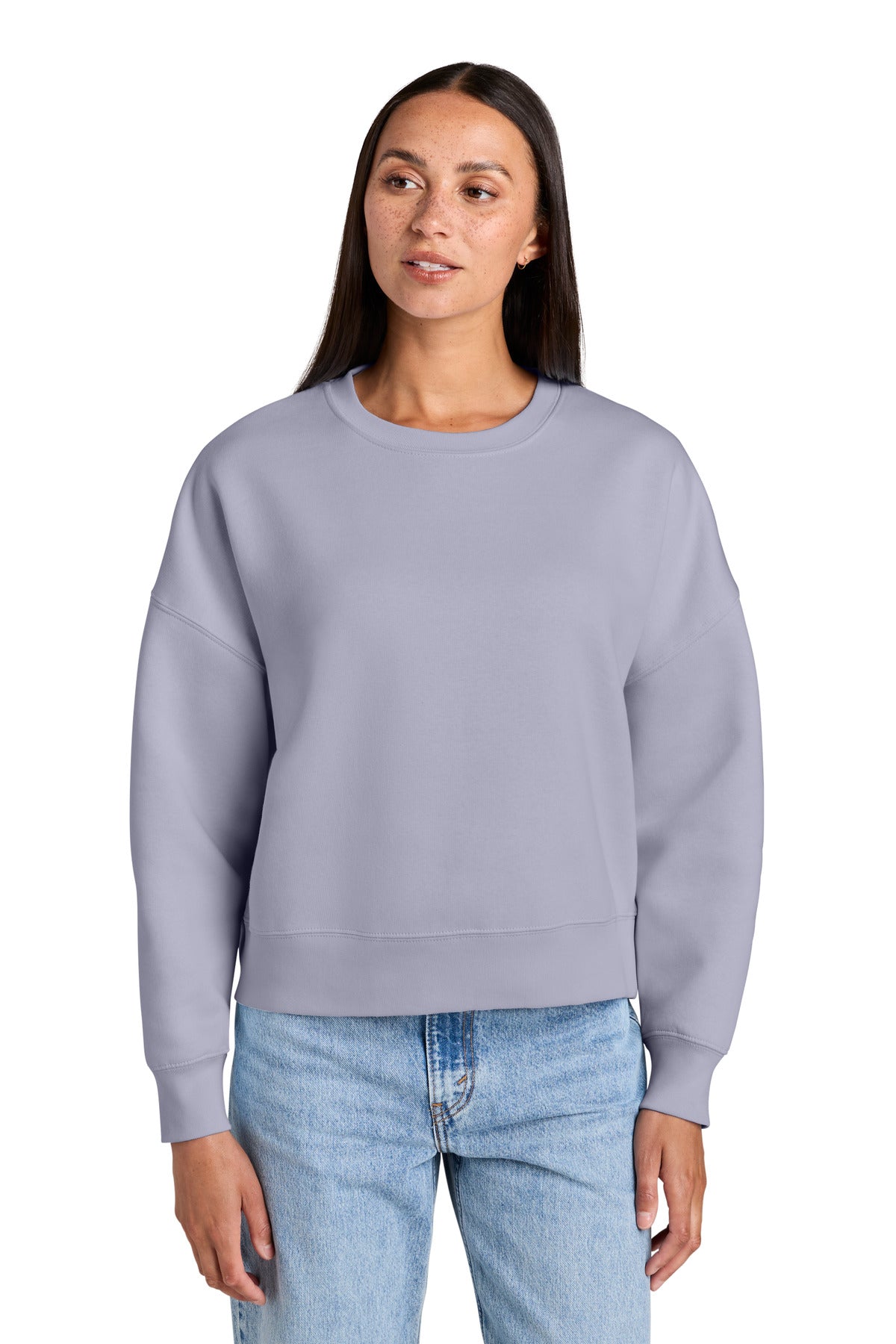 Custom Lavender Women's Stella Alma Crewneck SXW036, personalized by SanCanDo Swag in Argyle, TX