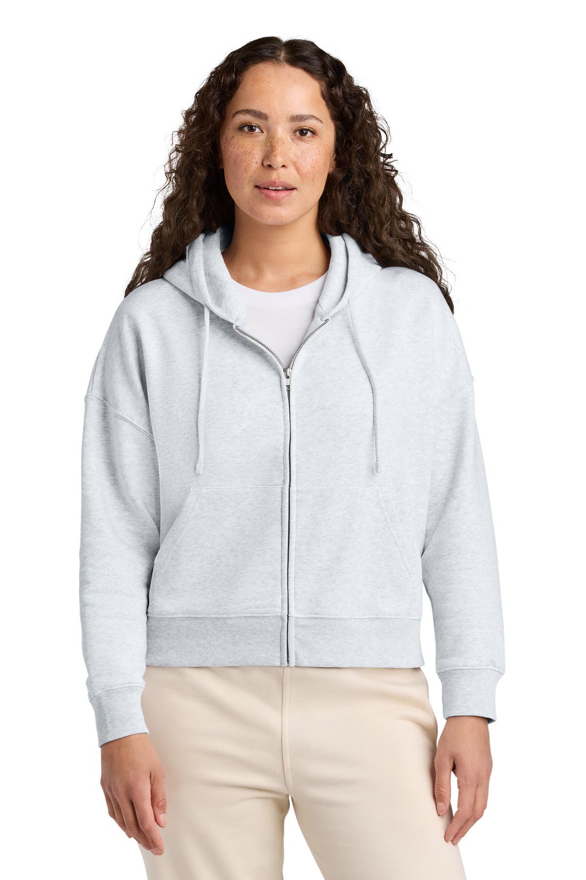Custom Cool Heather Grey Women's Stella Ida Full-Zip Hoodie SXW037, personalized by SanCanDo Swag in Argyle, TX