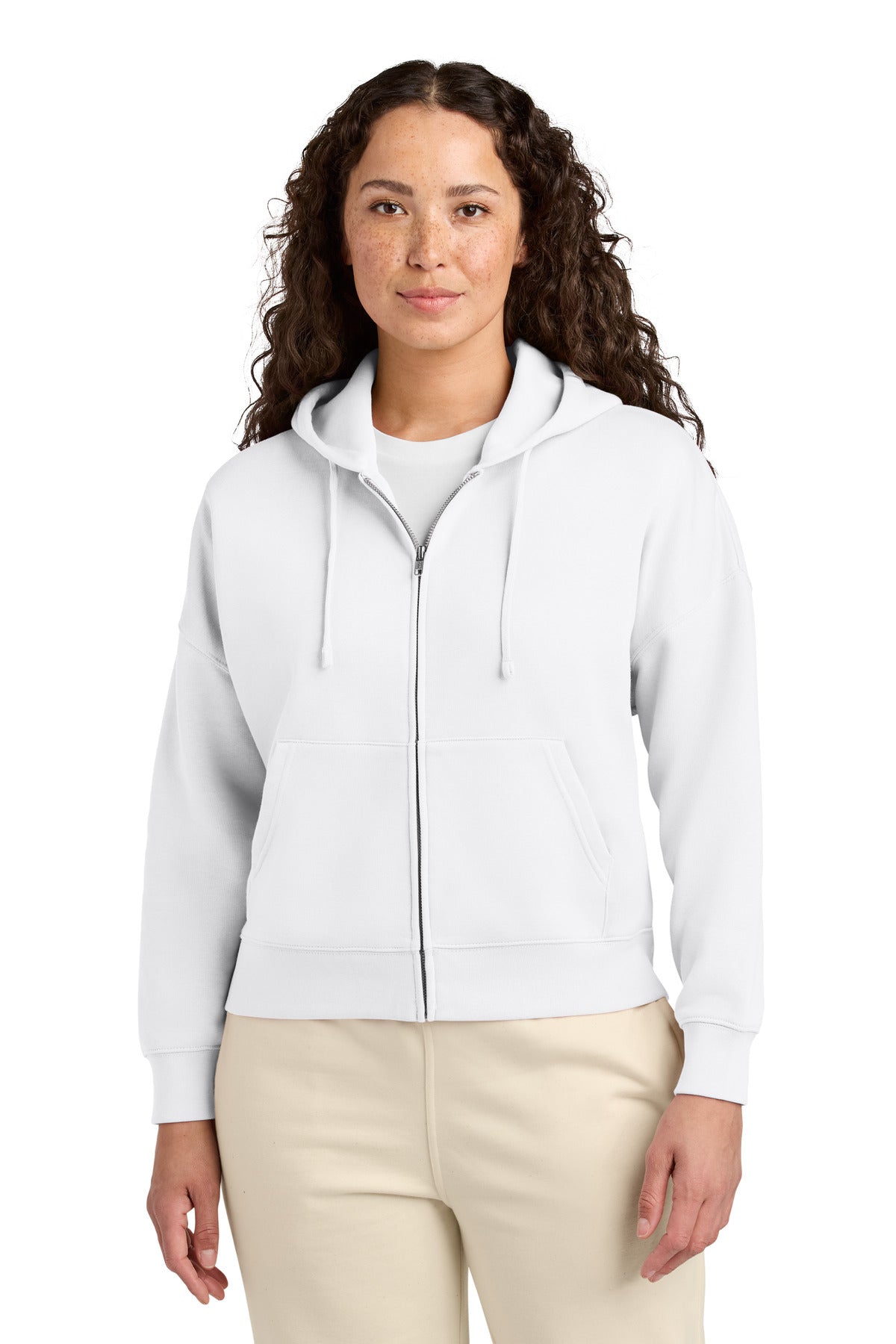 Custom White Women's Stella Ida Full-Zip Hoodie SXW037, personalized by SanCanDo Swag in Argyle, TX