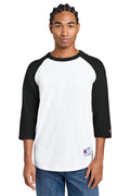 Custom White/ Black Raglan Baseball Tee T137, personalized by SanCanDo Swag in Argyle, TX