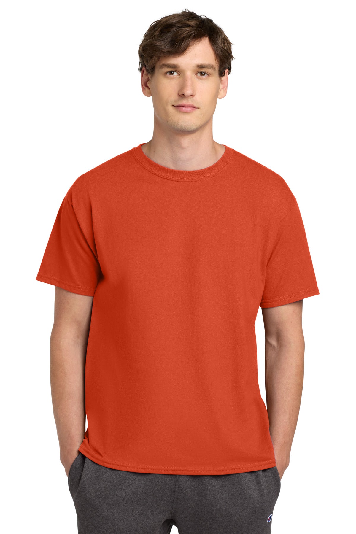 Custom Orange Heritage 6-Oz. Jersey Tee T425, personalized by SanCanDo Swag in Argyle, TX