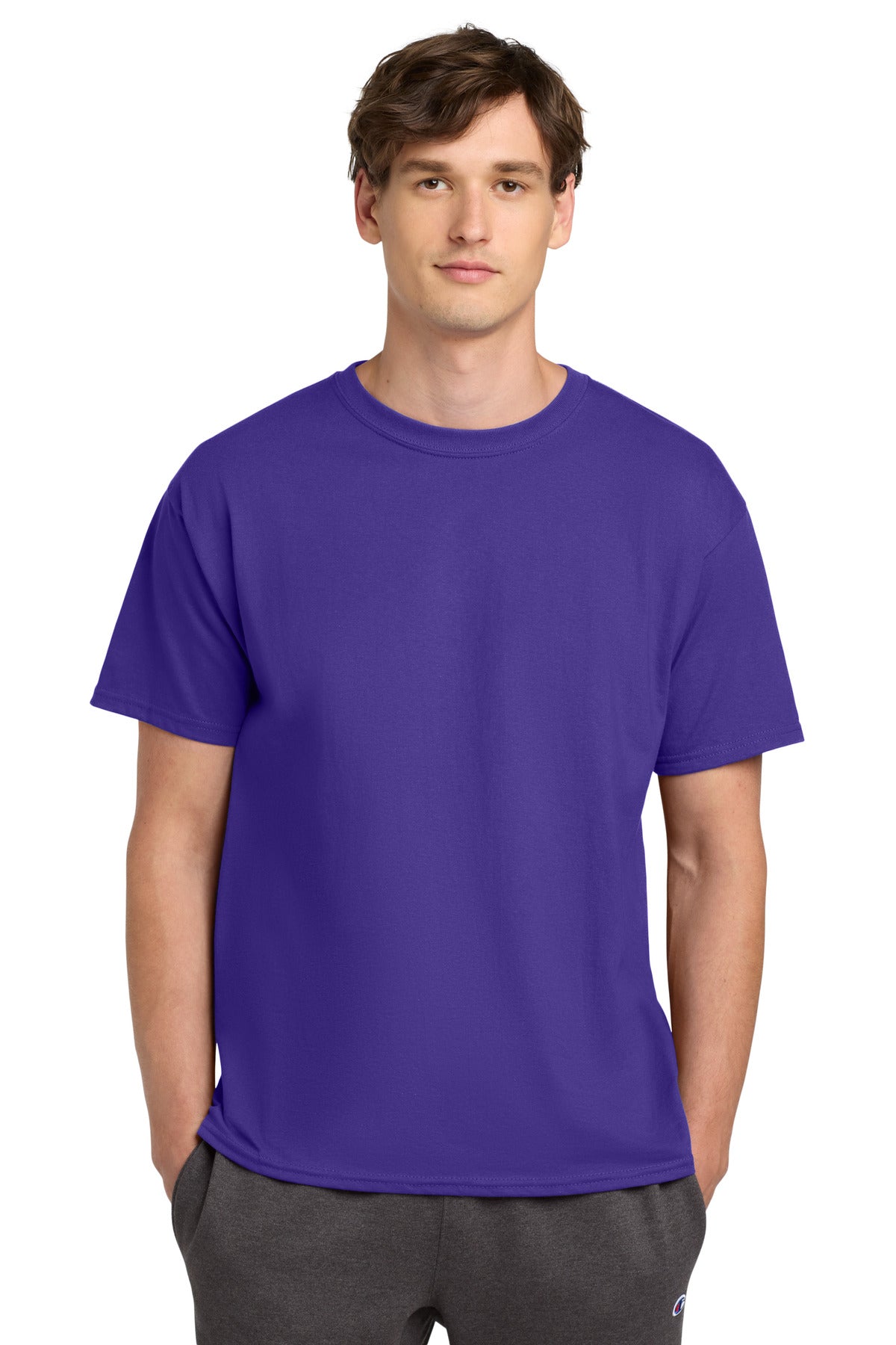 Custom Purple Heritage 6-Oz. Jersey Tee T425, personalized by SanCanDo Swag in Argyle, TX