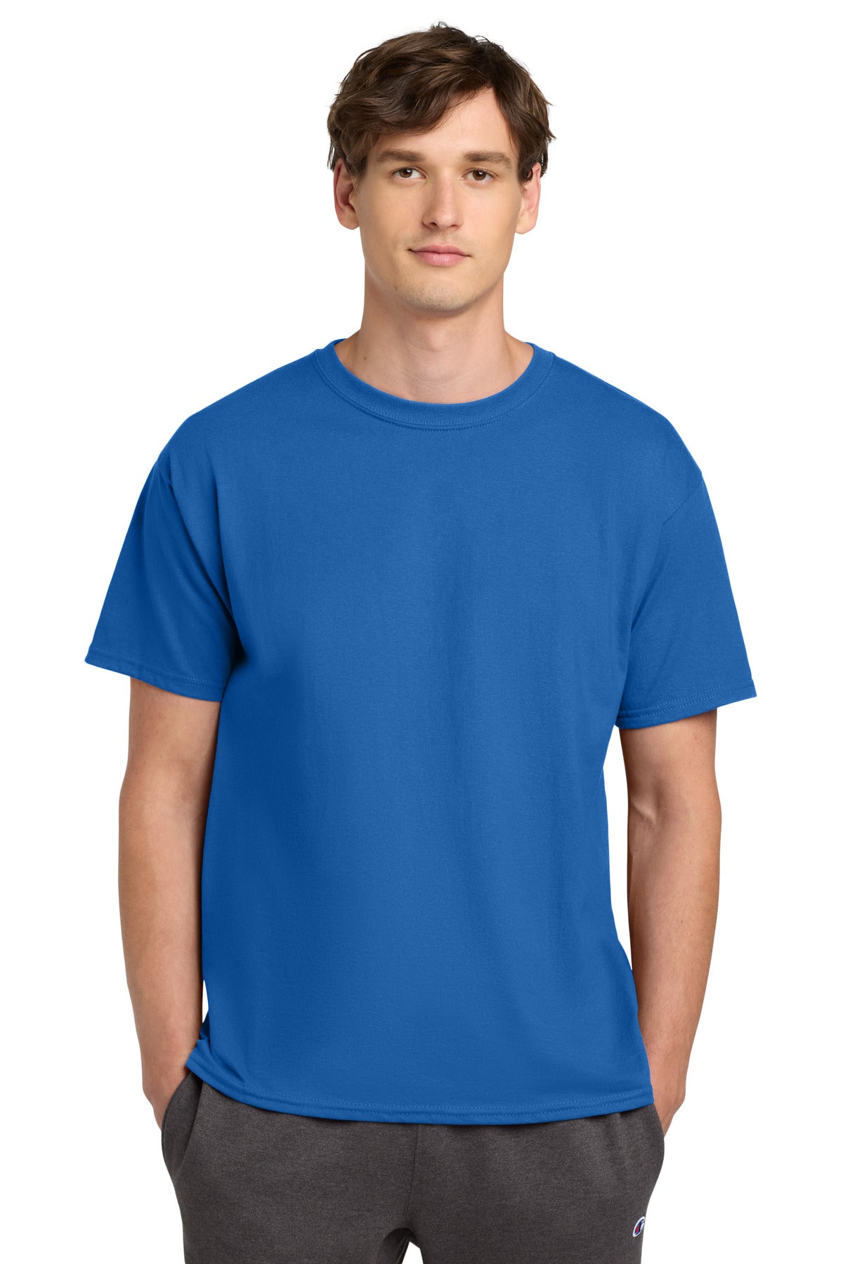 Custom Royal Blue Heritage 6-Oz. Jersey Tee T425, personalized by SanCanDo Swag in Argyle, TX