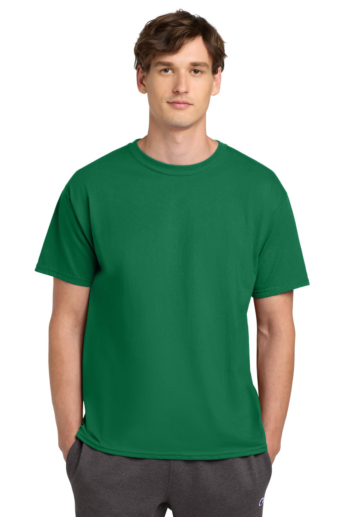 Custom Kelly Green Heritage 6-Oz. Jersey Tee T425, personalized by SanCanDo Swag in Argyle, TX