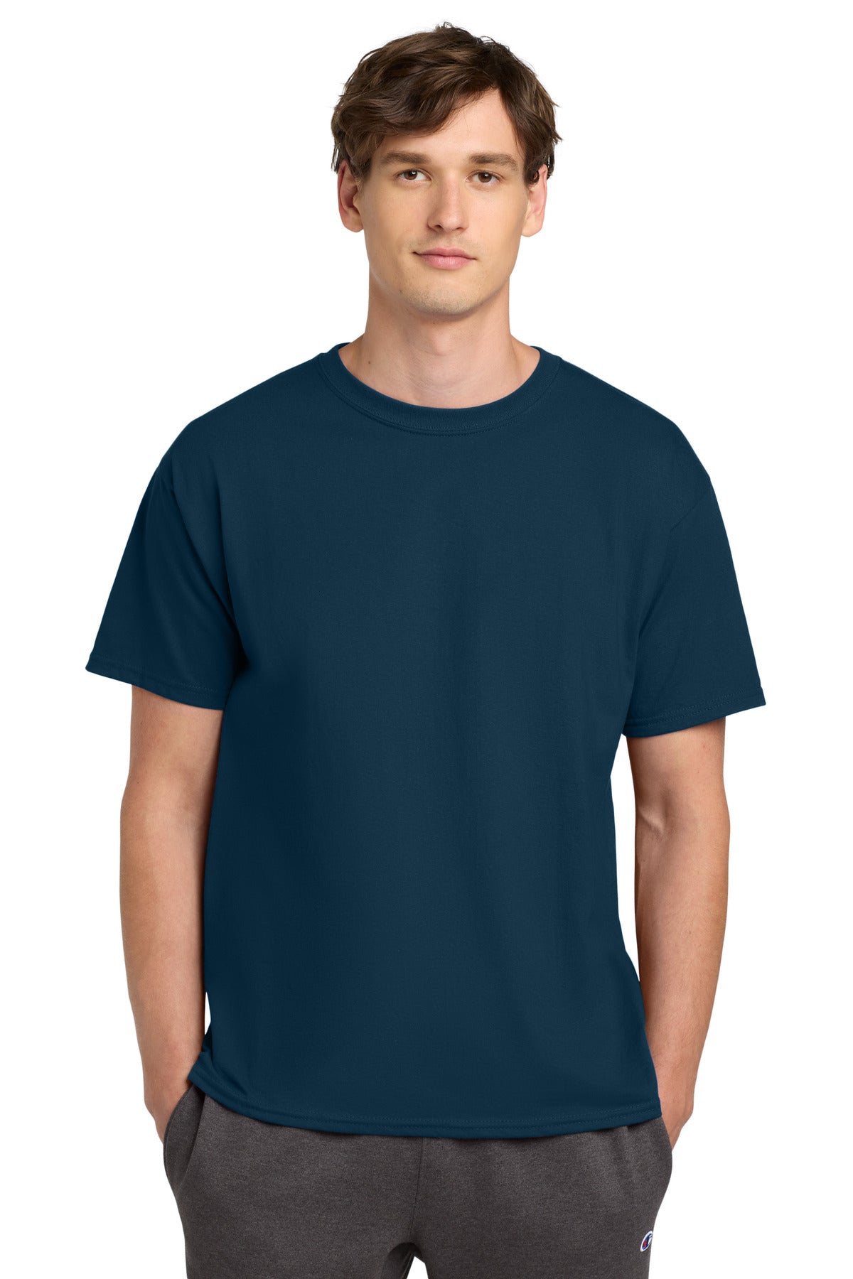 Custom Late Night Blue Heritage 6-Oz. Jersey Tee T425, personalized by SanCanDo Swag in Argyle, TX