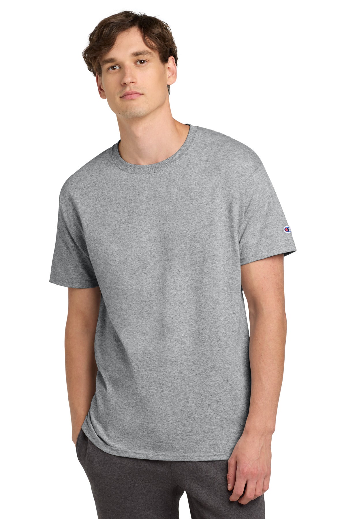 Custom Light Steel Heritage 6-Oz. Jersey Tee T425, personalized by SanCanDo Swag in Argyle, TX