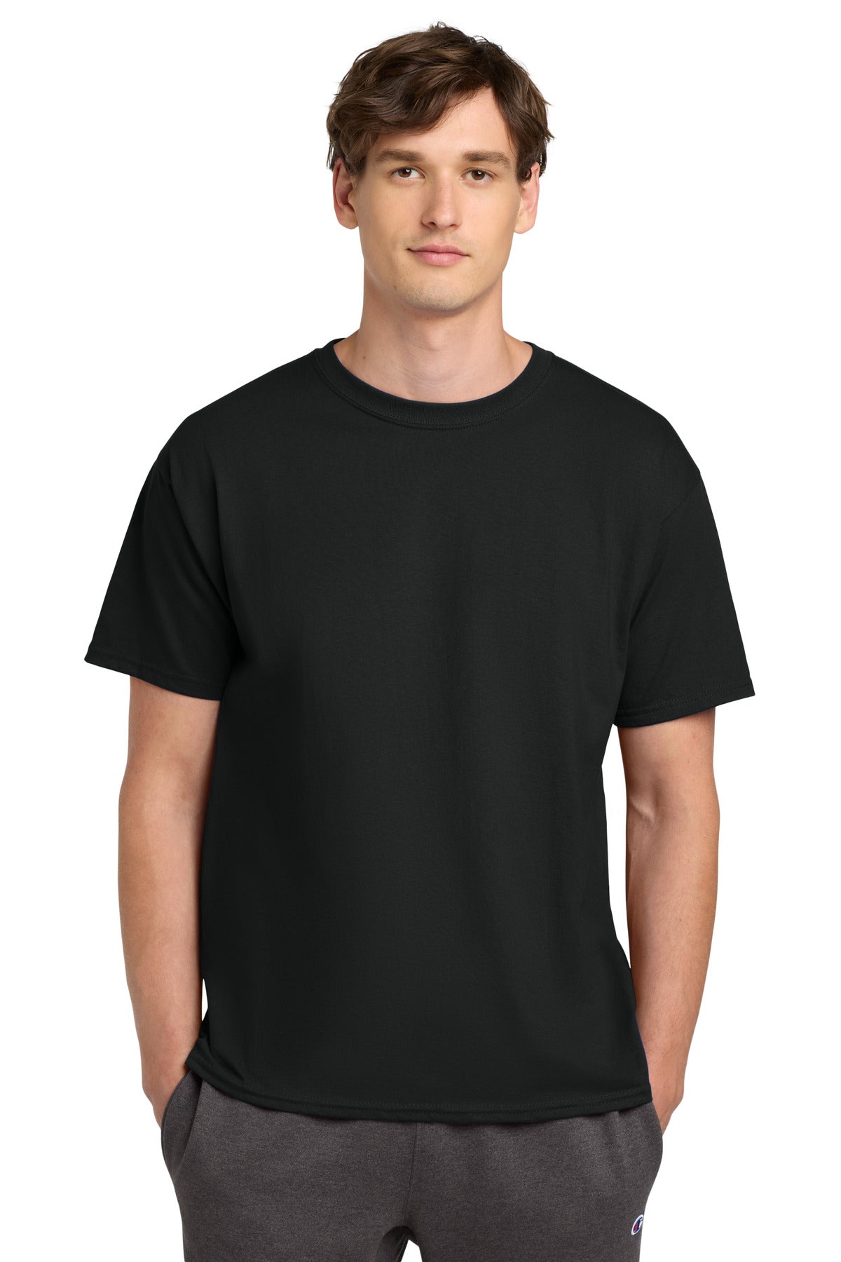 Custom Black Heritage 6-Oz. Jersey Tee T425, personalized by SanCanDo Swag in Argyle, TX