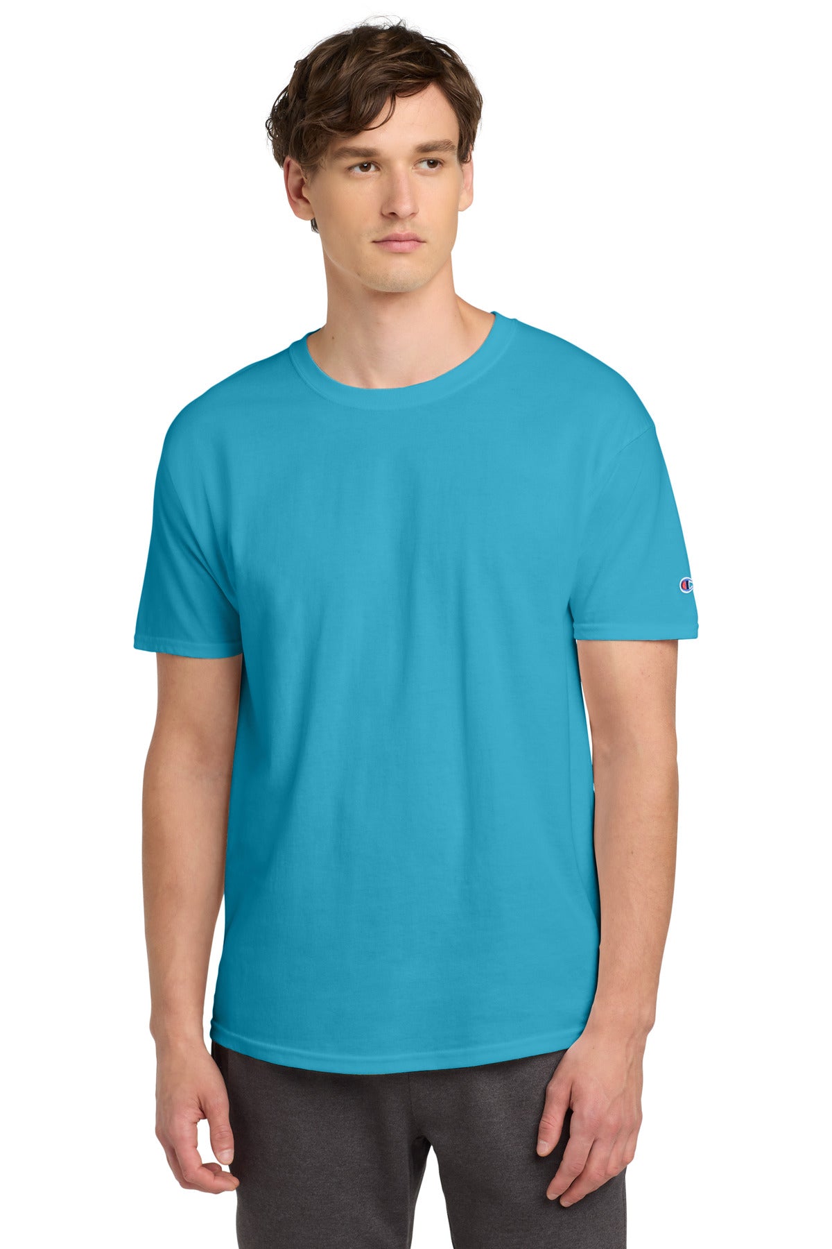 Custom Blue Lagoon Heritage 6-Oz. Jersey Tee T425, personalized by SanCanDo Swag in Argyle, TX
