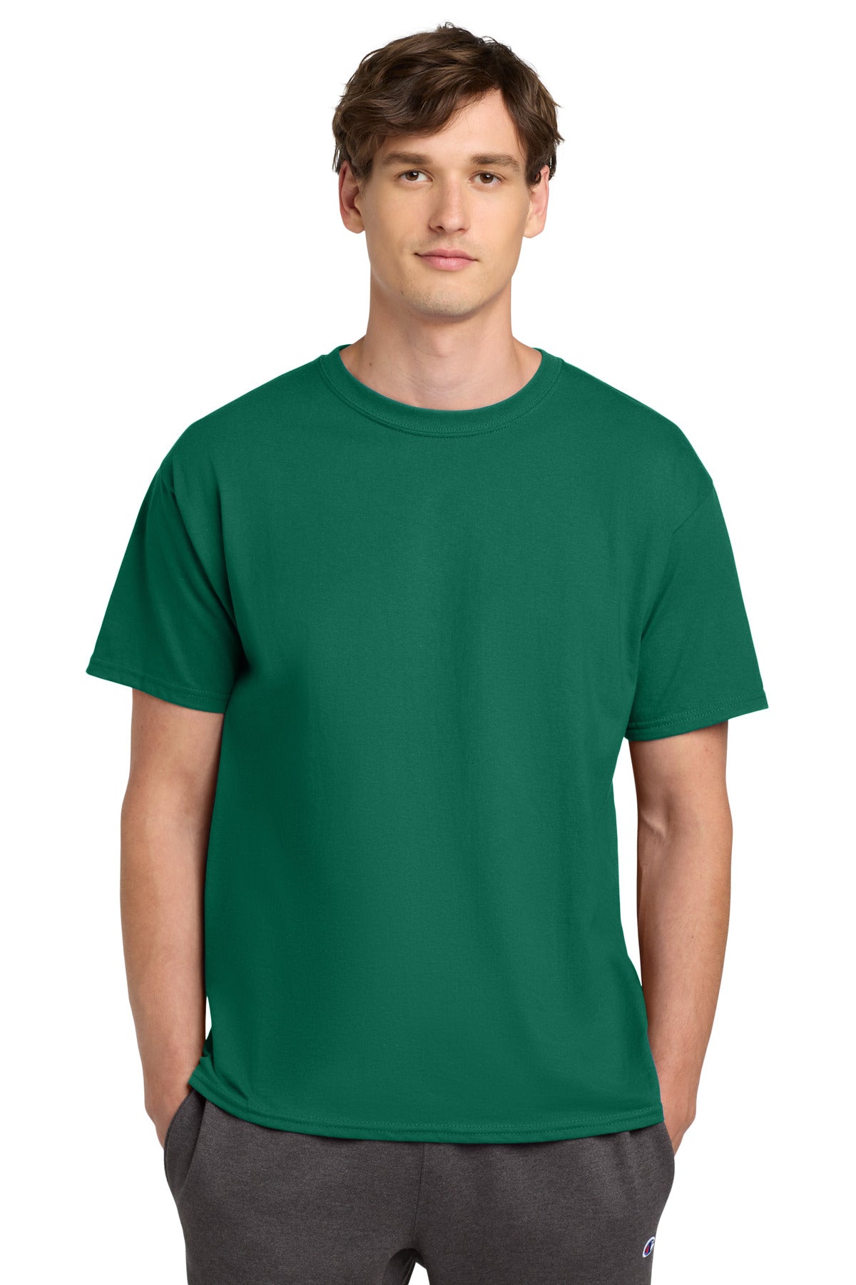 Custom Emerald Green Heritage 6-Oz. Jersey Tee T425, personalized by SanCanDo Swag in Argyle, TX