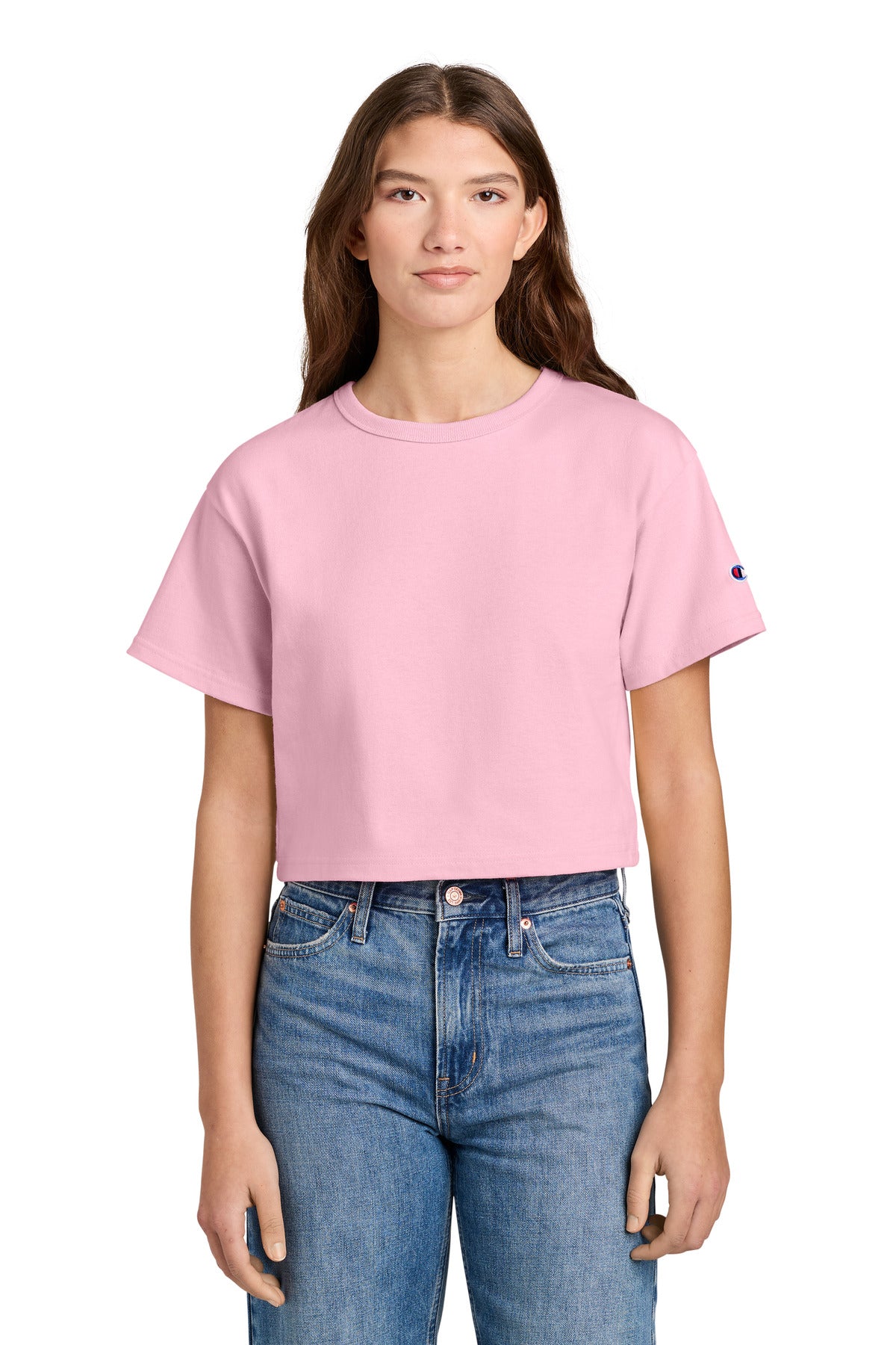 Custom Pink Candy Women's Cropped Heritage Tee T453W, personalized by SanCanDo Swag in Argyle, TX