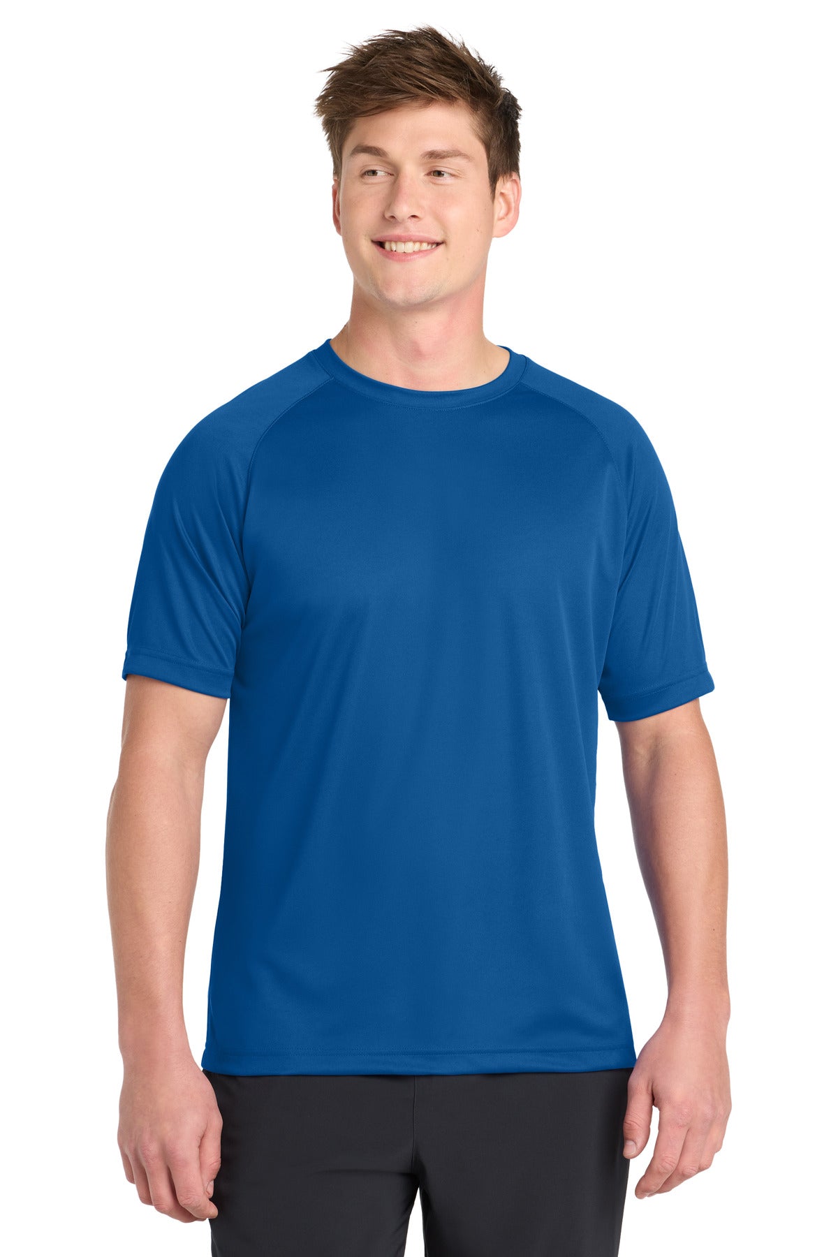 Custom True Royal Dry Zone Short Sleeve Raglan Tee T473, personalized by SanCanDo Swag in Argyle, TX