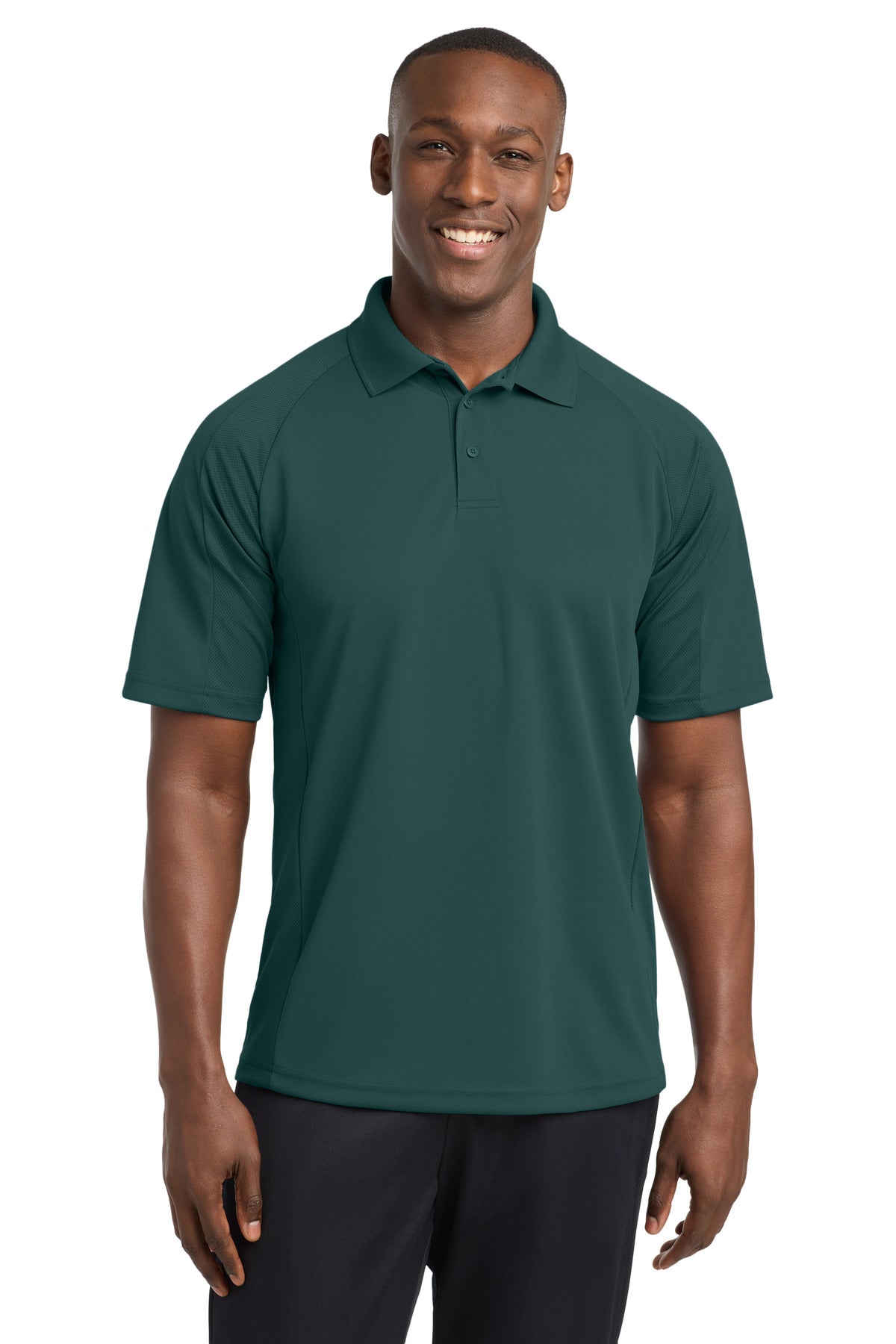 Custom Dark Green Dri-Mesh Pro Polo T474, personalized by SanCanDo Swag in Argyle, TX