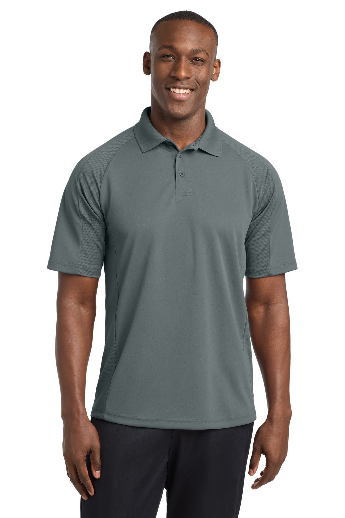 Custom Steel Dri-Mesh Pro Polo T474, personalized by SanCanDo Swag in Argyle, TX