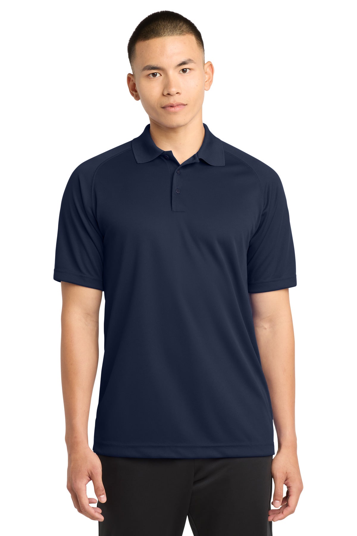 Custom True Navy Dry Zone Raglan Polo T475, personalized by SanCanDo Swag in Argyle, TX