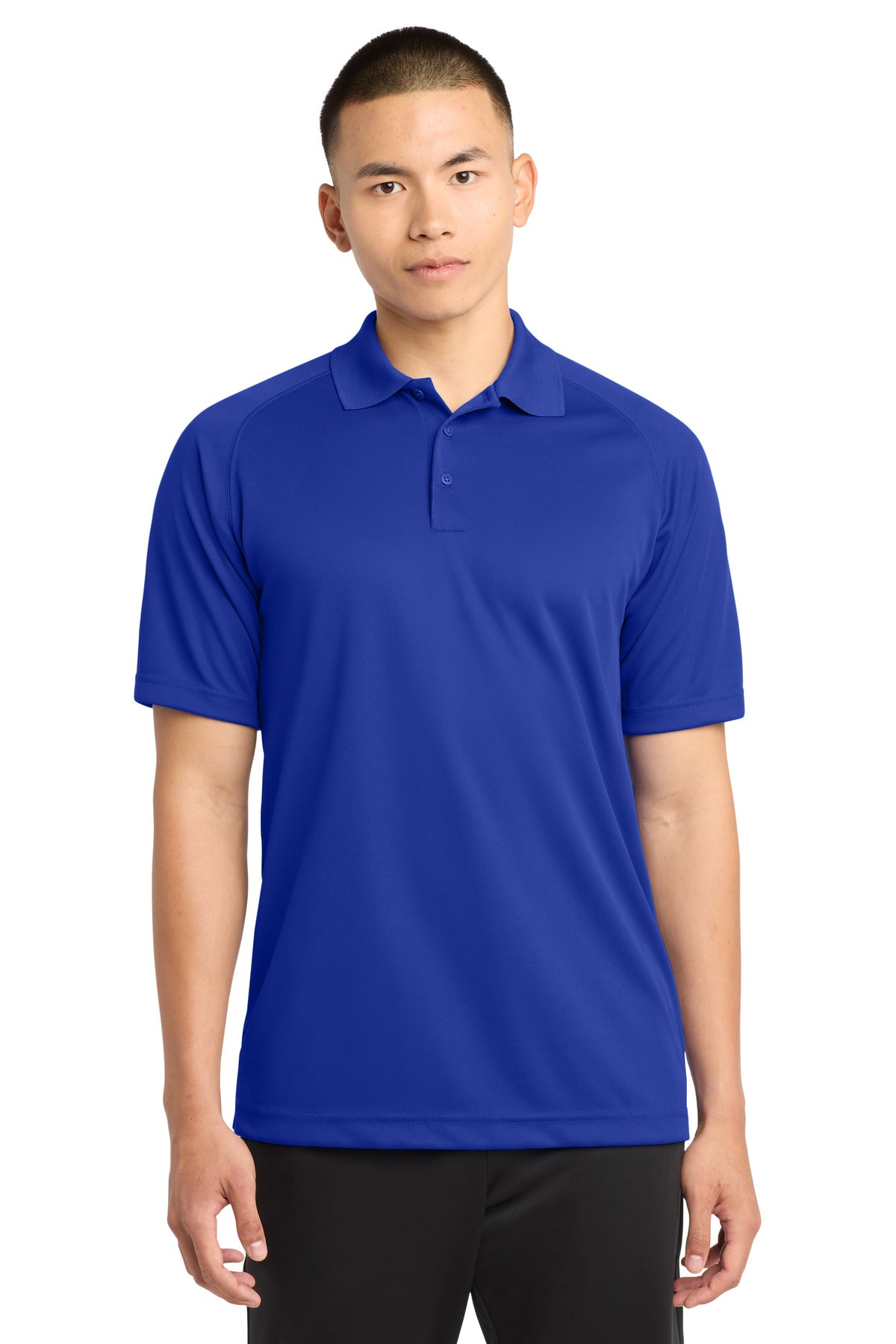 Custom True Royal Dry Zone Raglan Polo T475, personalized by SanCanDo Swag in Argyle, TX