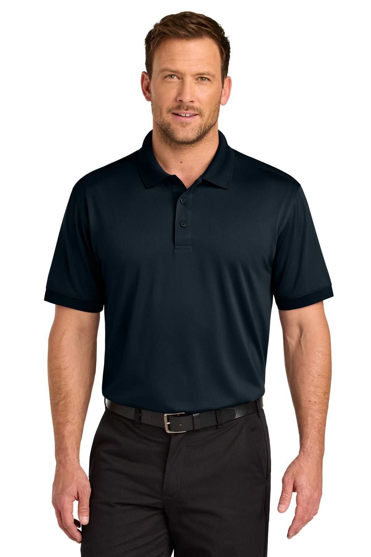 Custom Navy Tall Workwear Pro Polo TLCS450, personalized by SanCanDo Swag in Argyle, TX