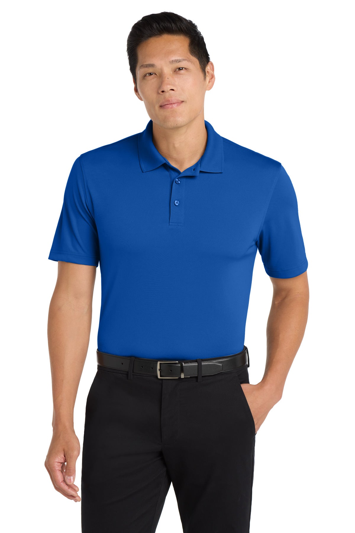 Custom True Royal Tall Dry Zone UV Micro-Mesh Polo TLK110, personalized by SanCanDo Swag in Argyle, TX