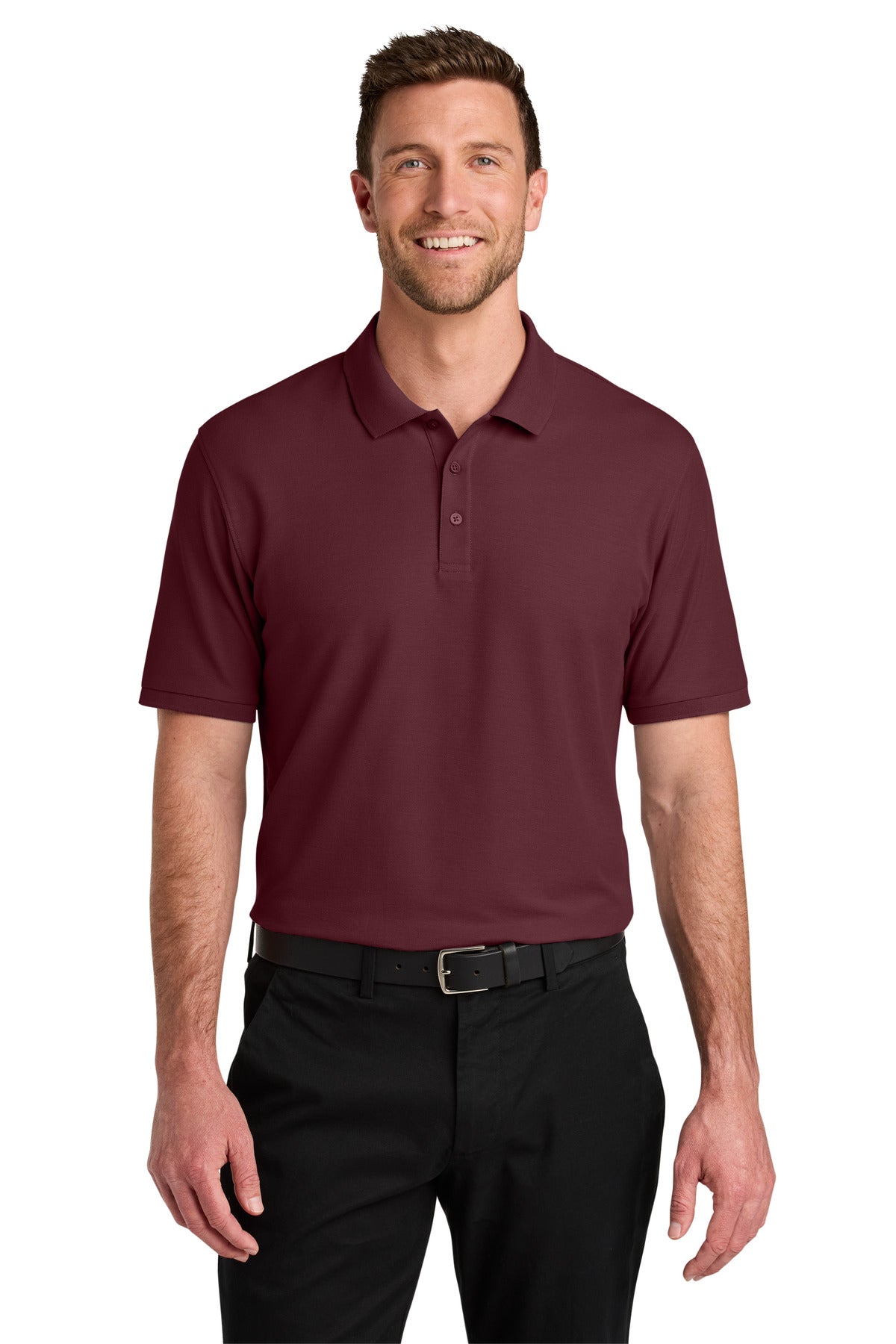 Custom Burgundy Tall Wearever Signature Pique Polo TLK200, personalized by SanCanDo Swag in Argyle, TX