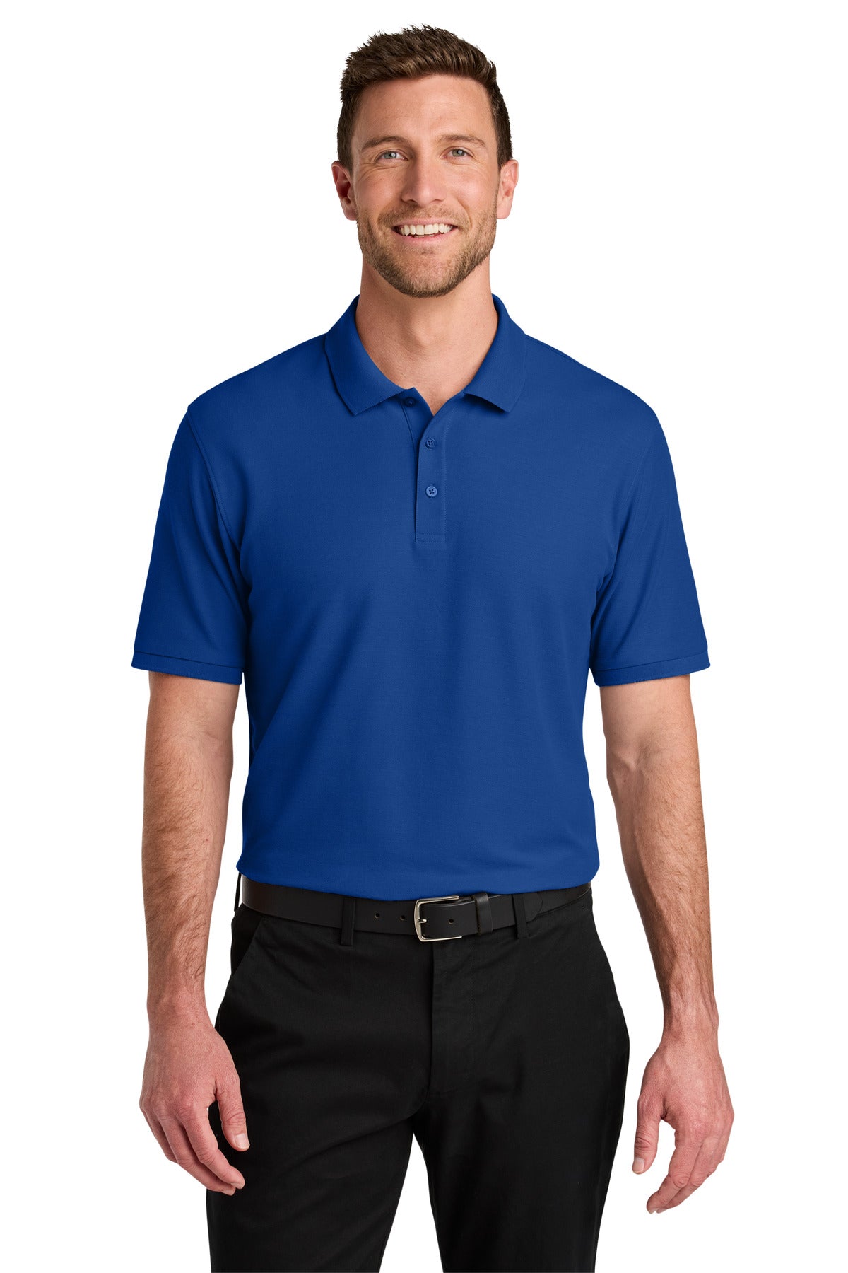 Custom True Royal Tall Wearever Signature Pique Polo TLK200, personalized by SanCanDo Swag in Argyle, TX