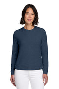 Custom Blue Nights Heather Women's Long Weekend Crew TM1LD003, personalized by SanCanDo Swag in Argyle, TX