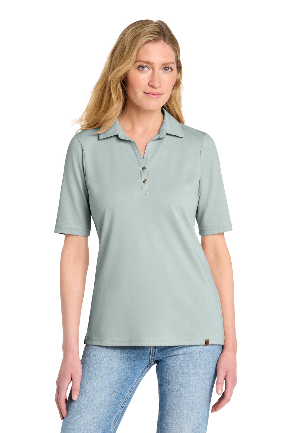 Custom Balsam Green Heather Women's Sunsetters Polo TM1LD004, personalized by SanCanDo Swag in Argyle, TX