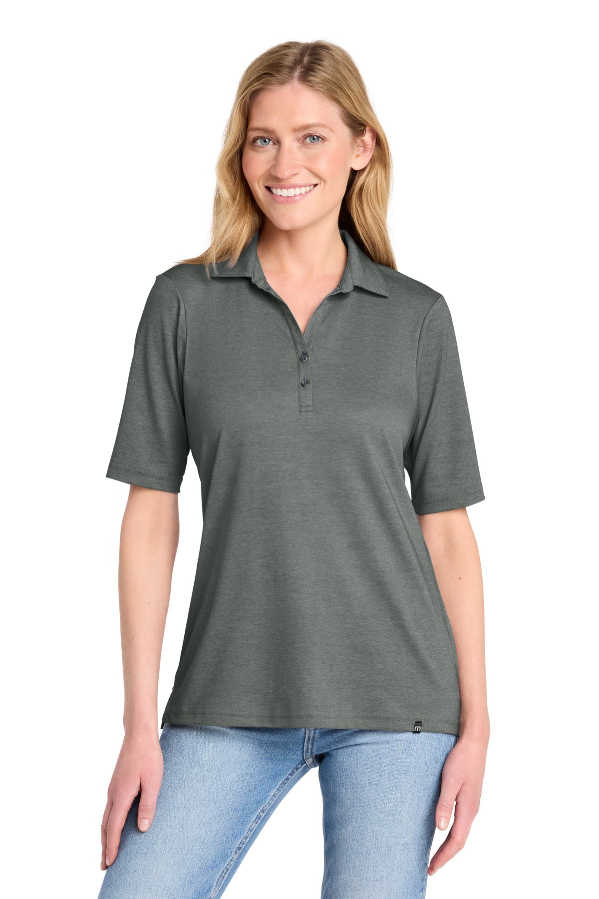 Custom Black Heather Women's Sunsetters Polo TM1LD004, personalized by SanCanDo Swag in Argyle, TX