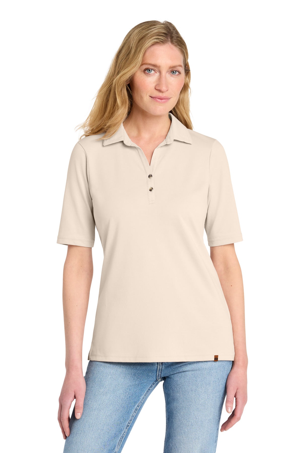 Custom Natural Heather Women's Sunsetters Polo TM1LD004, personalized by SanCanDo Swag in Argyle, TX