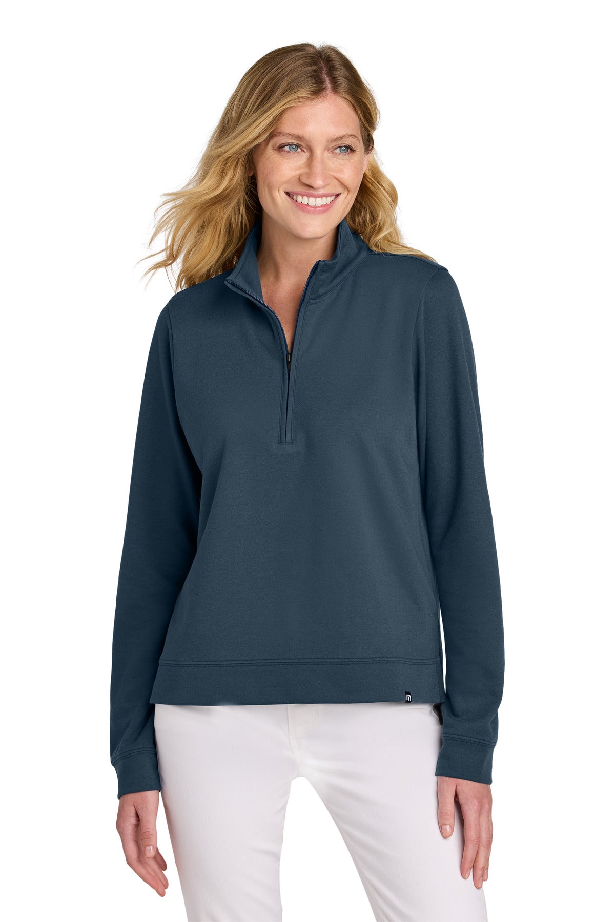 Custom Blue Nights Women's Coveside 1/2-Zip TM1LD007, personalized by SanCanDo Swag in Argyle, TX